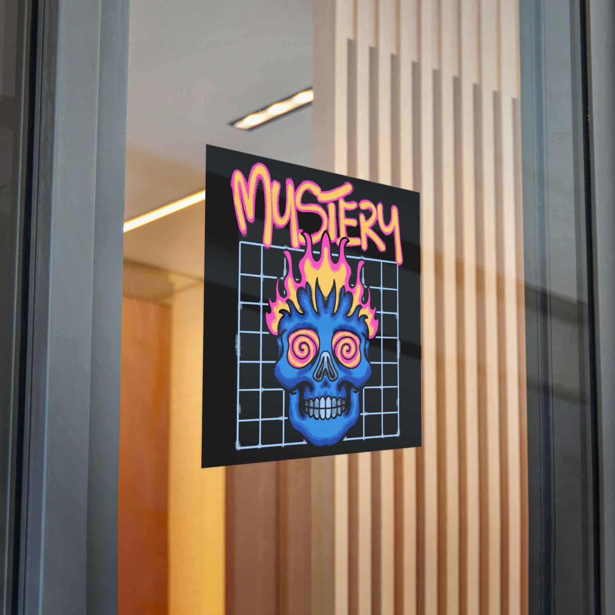 Flaming Blue Skull Streetwear Illustration Die Cut Stickers Dtf - Image 28