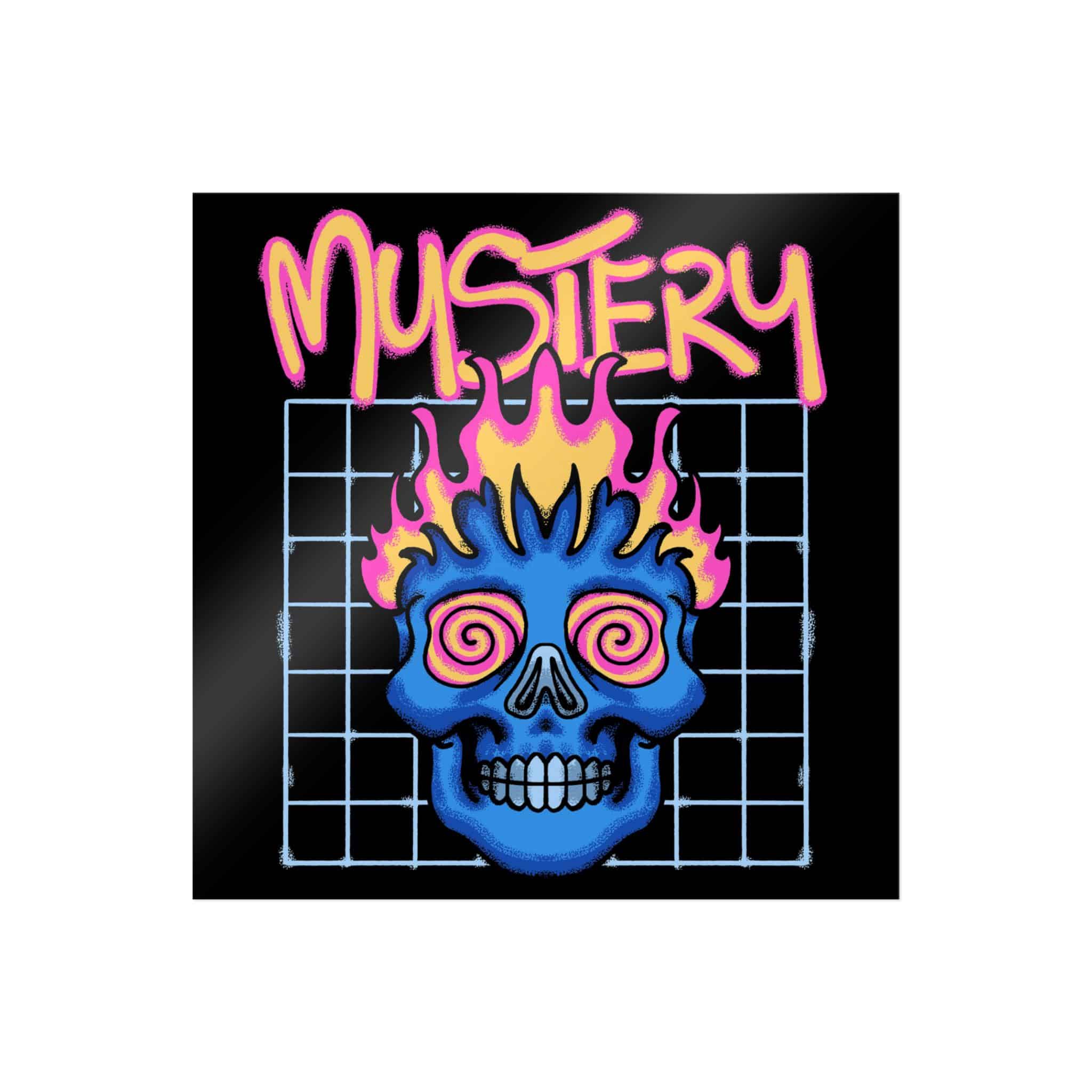 Flaming Blue Skull Streetwear Illustration Die Cut Stickers Dtf - Image 11