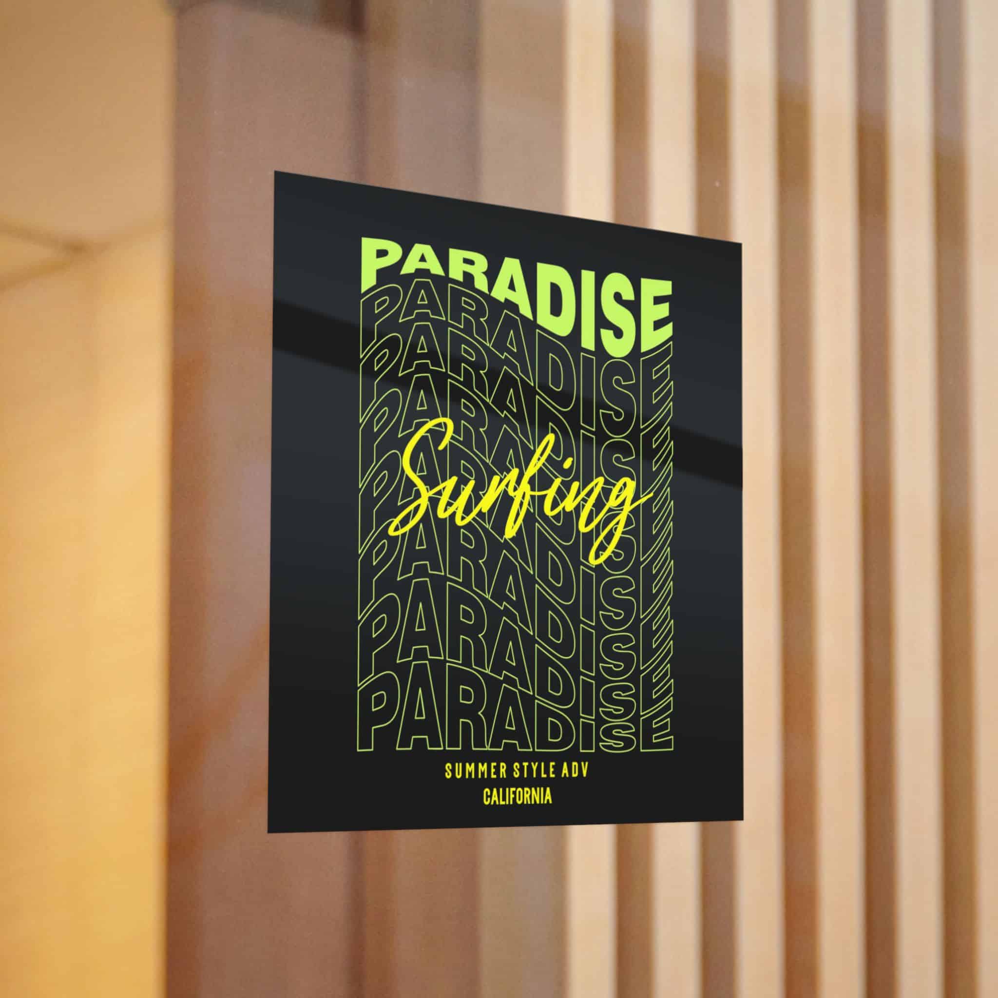 Paradise Surfing Die Cut Stickers Dtf - Image 12