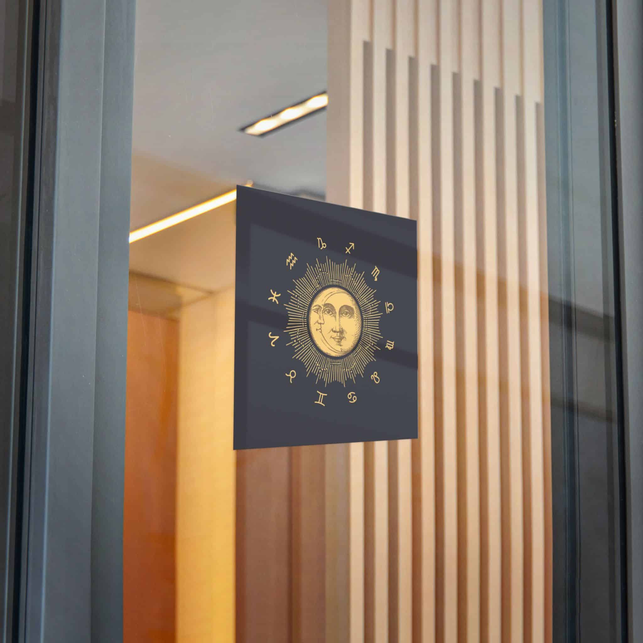 Zodiac Circle With Sun Crescent Drawing Die Cut Stickers Dtf - Image 26