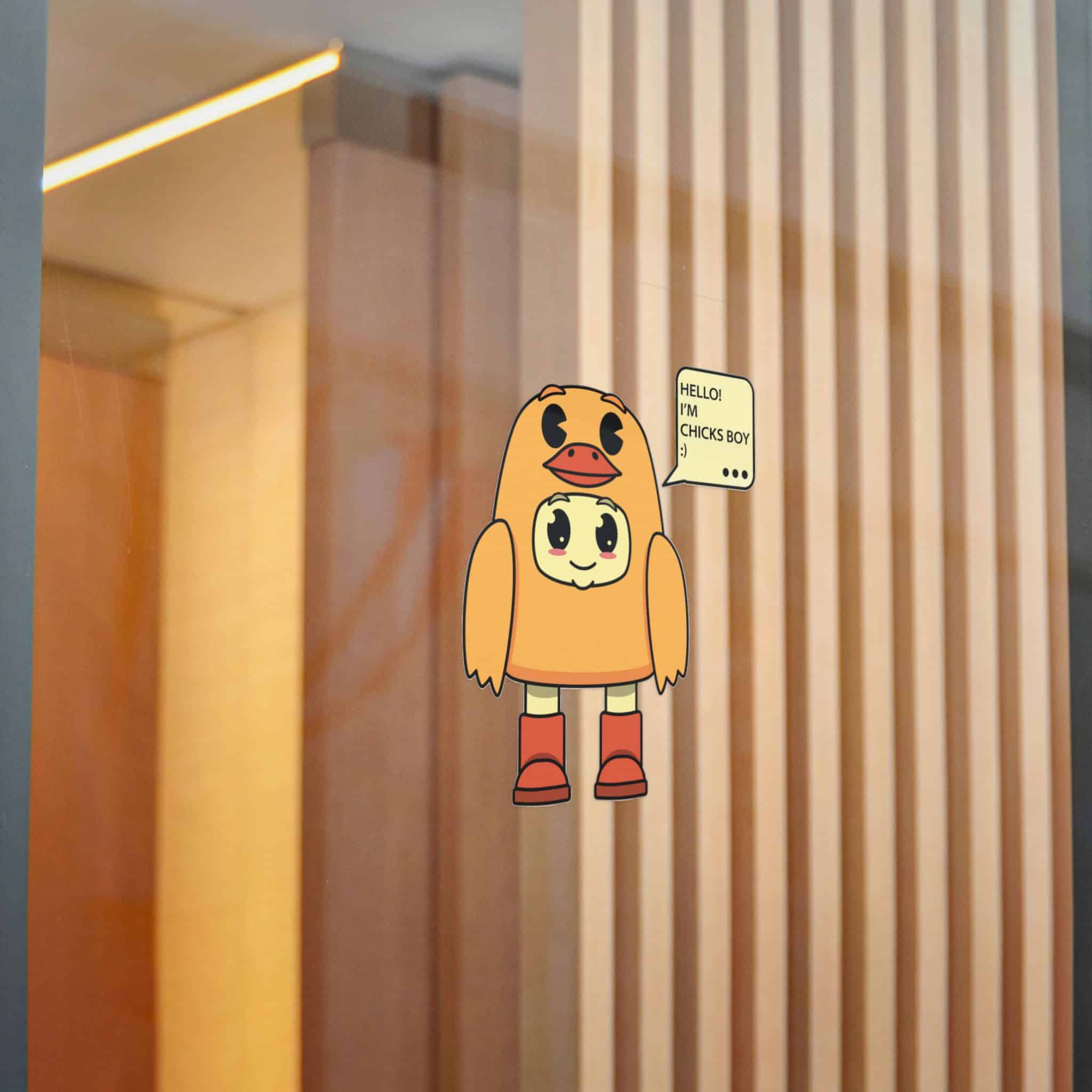 Vector Cartoon Illustration Boy Wearing Cute Chicken Costume Die Cut Stickers Dtf - Image 22