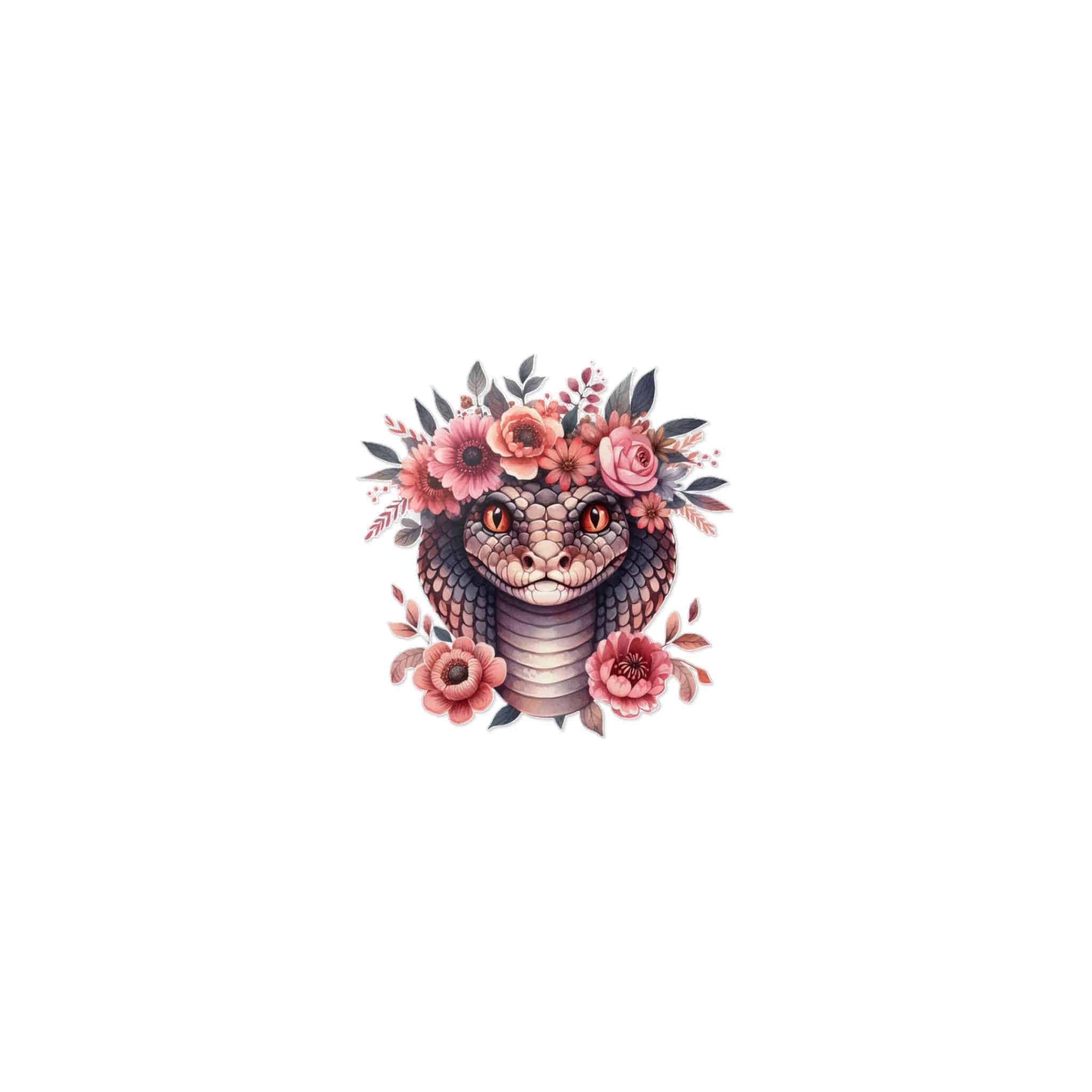 Watercolor Animal Vector With Floral Designs Clipart Illustrations(1) Die Cut Stickers Dtf - Image 9