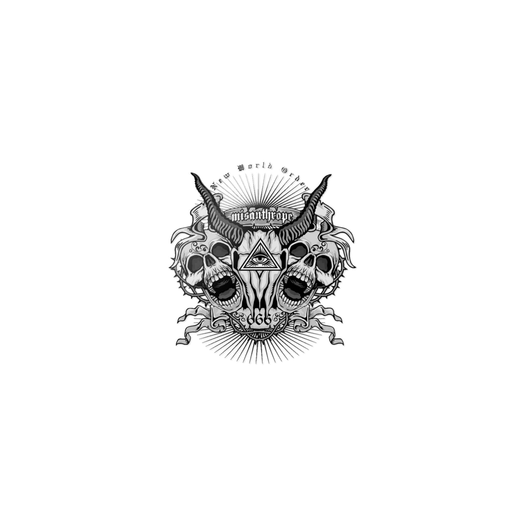 Gothic Sign With Goat Skull Grunge Vintage Design T Shirts Die Cut Stickers Dtf - Image 9