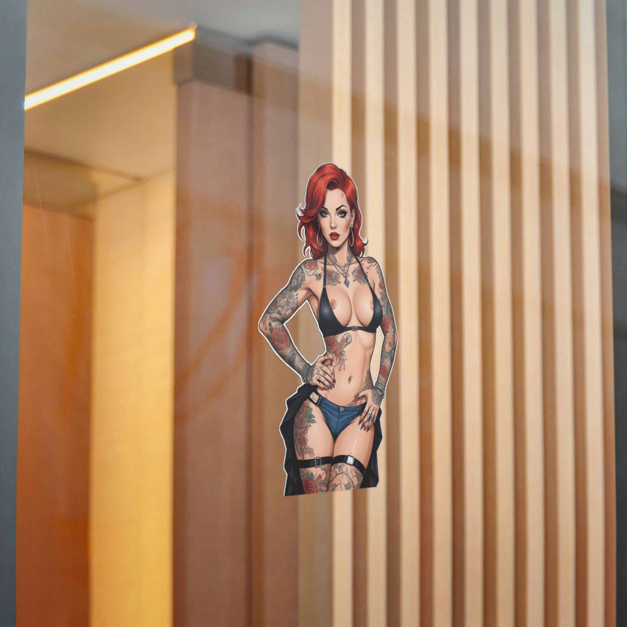 Tattooed Sexy Woman 26 Die Cut Stickers Dtf - Image 22