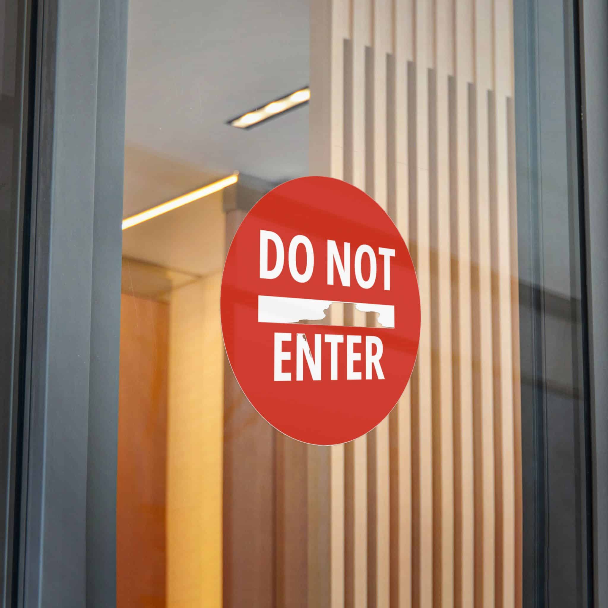 Do Not Enter Icon Sign Die Cut Stickers Dtf - Image 30