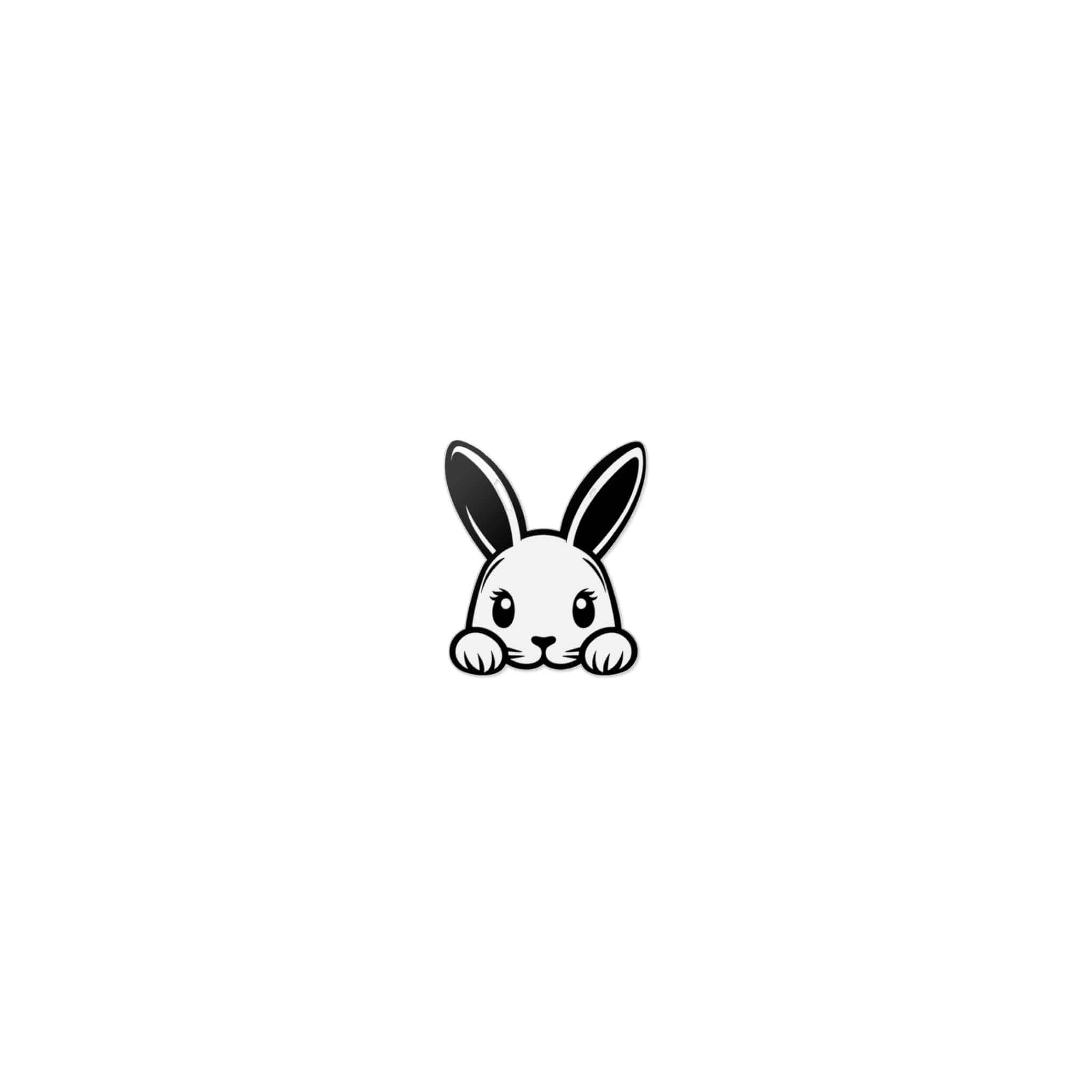 Peeking Rabit Die Cut Stickers Dtf - Image 7