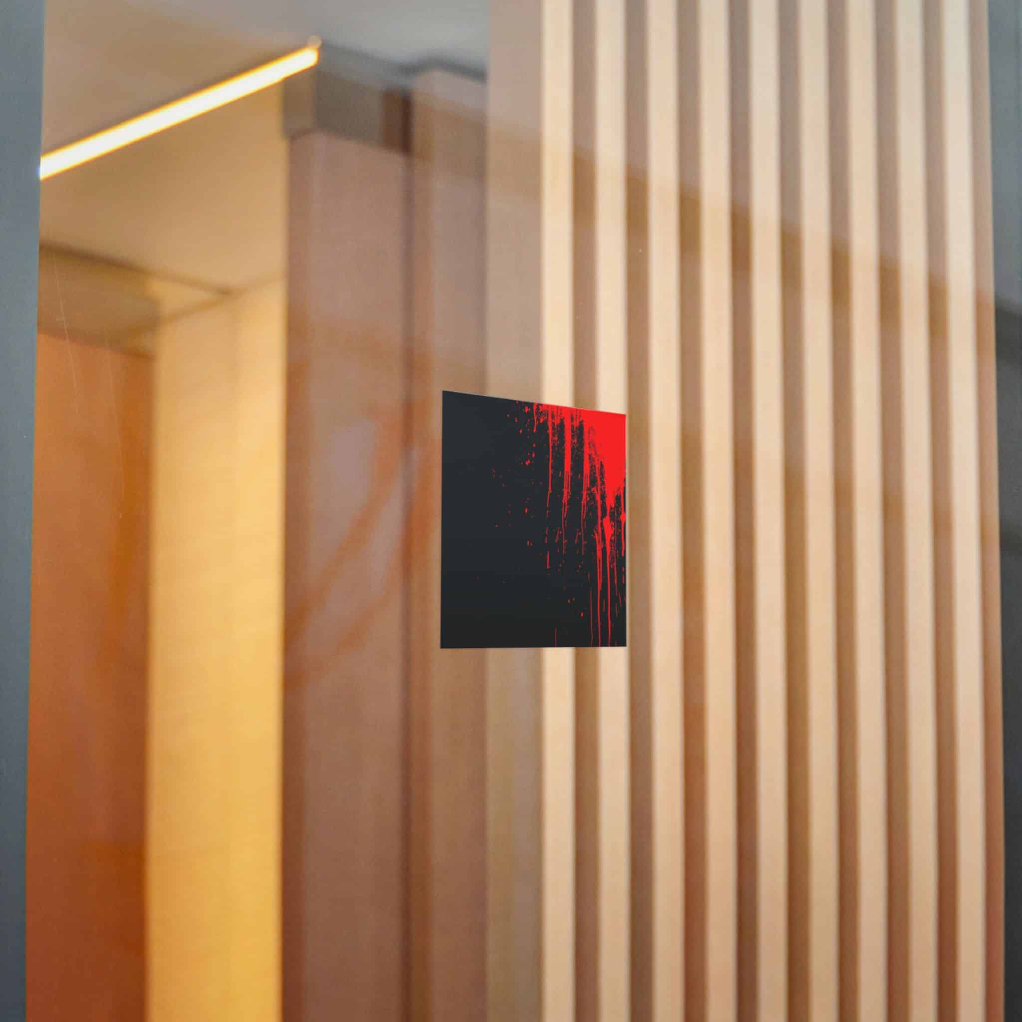 Red Blood Splatter On A Black Background 1508 Die Cut Stickers Dtf - Image 18