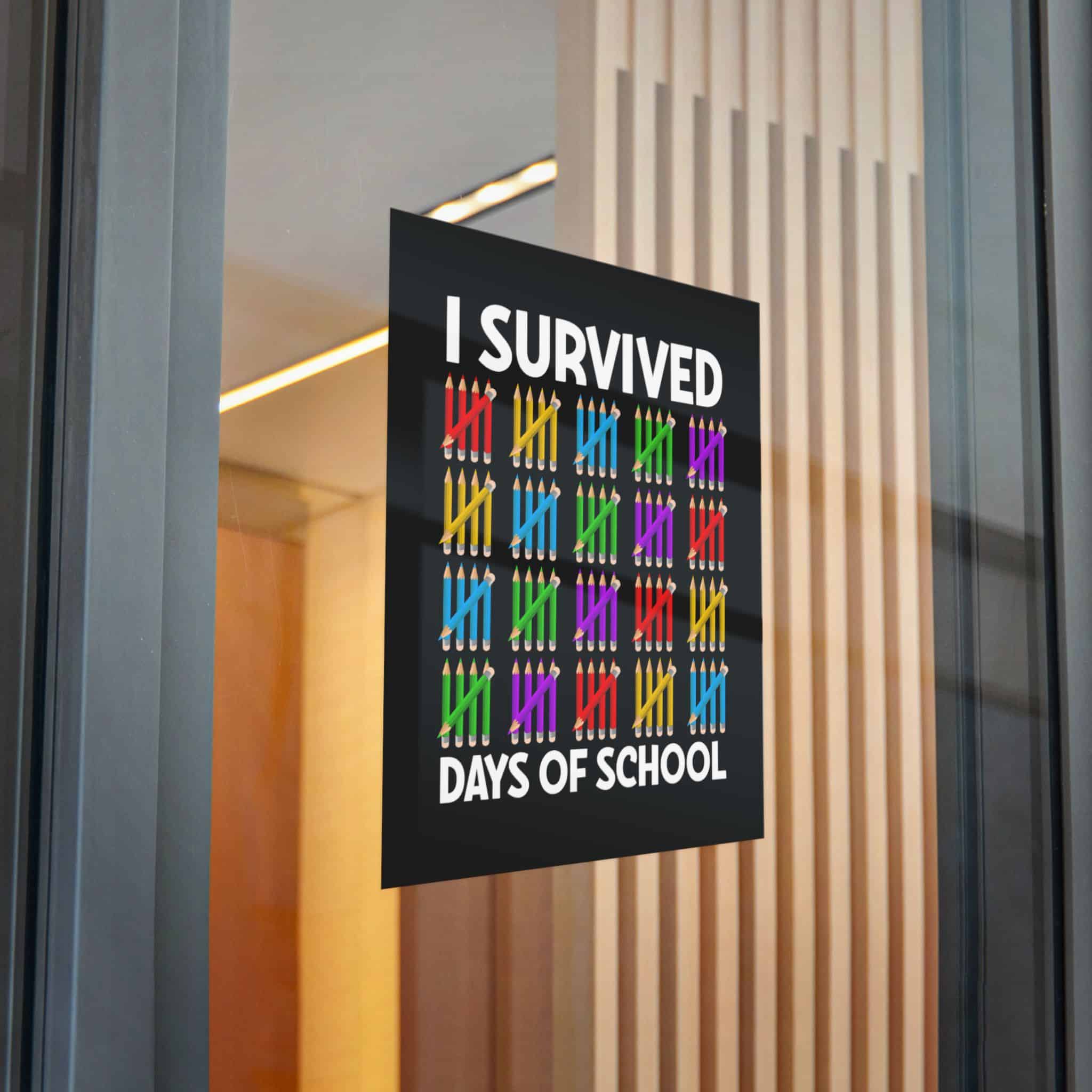 I Survived 100 Days of School Die Cut Stickers Dtf - Image 30