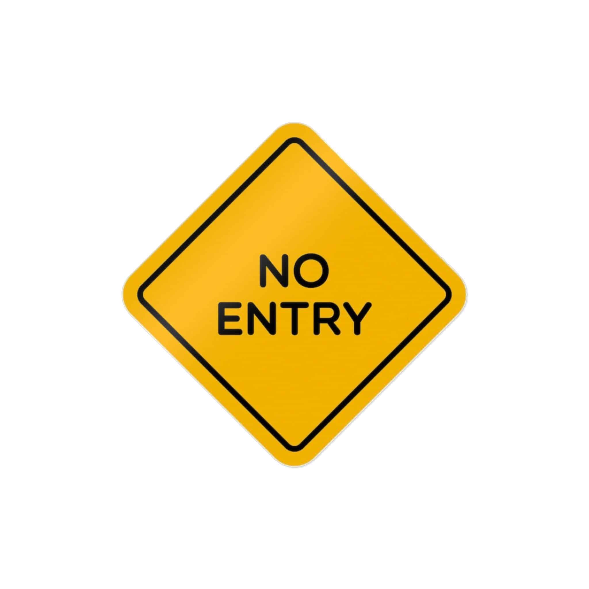 No Entry Die Cut Stickers Dtf - Image 11