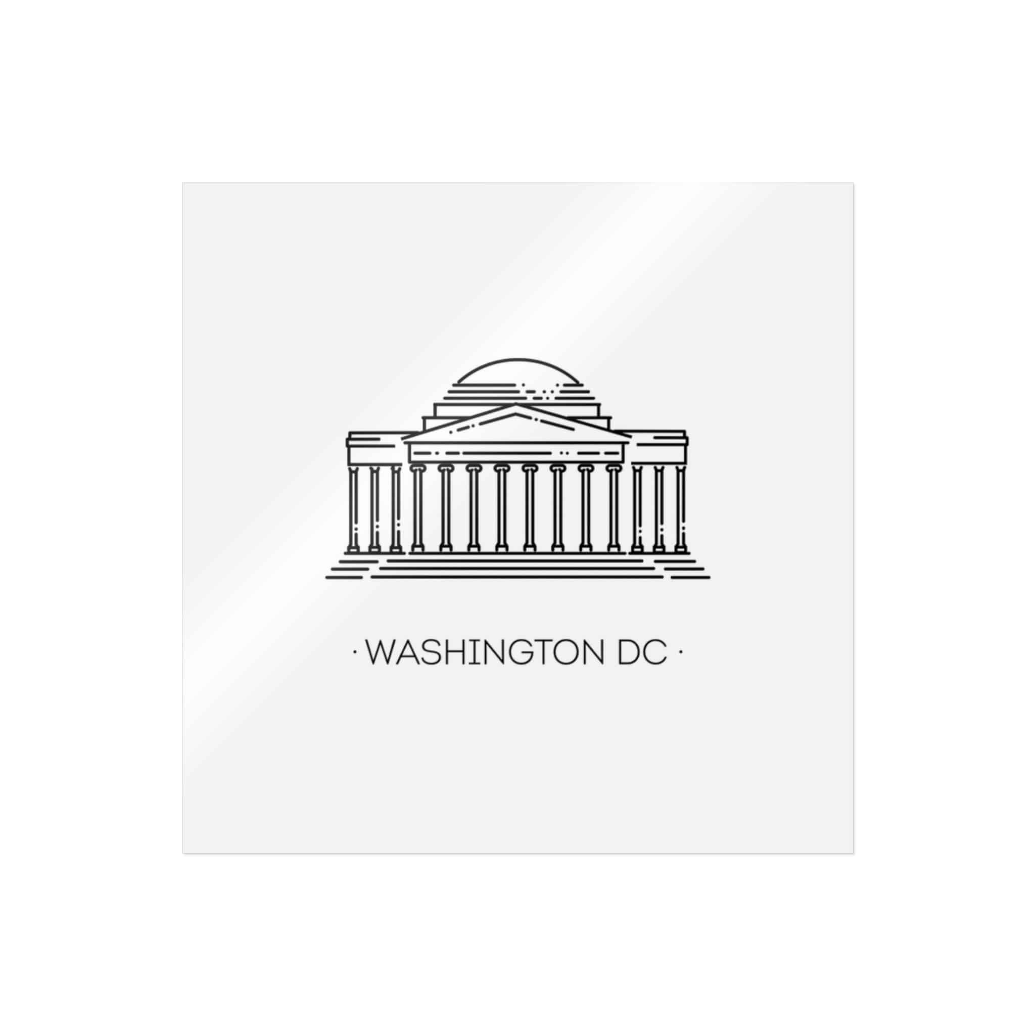 Washington Dc Die Cut Stickers Dtf - Image 3
