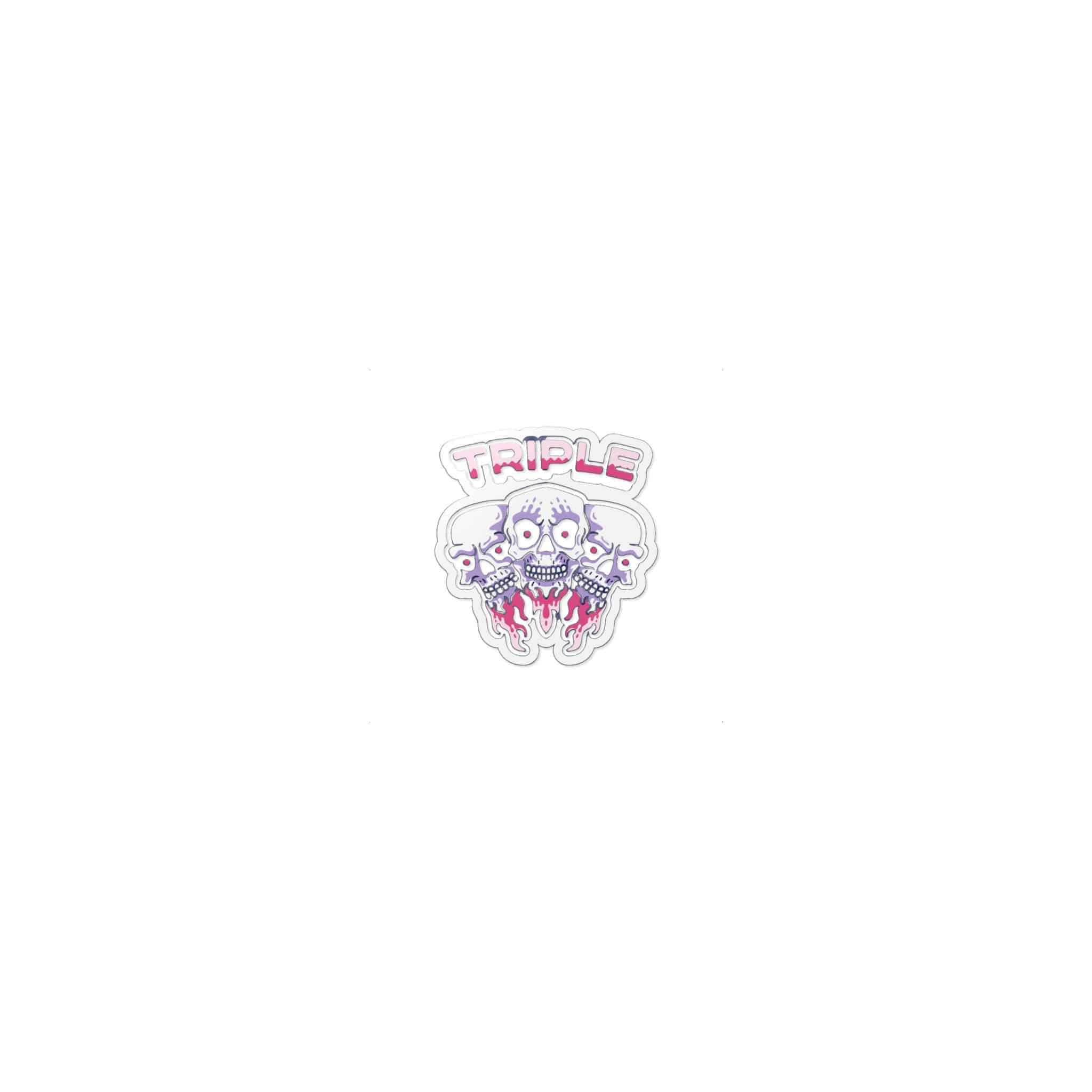 Triple Skull Gamer Die Cut Stickers Dtf - Image 17