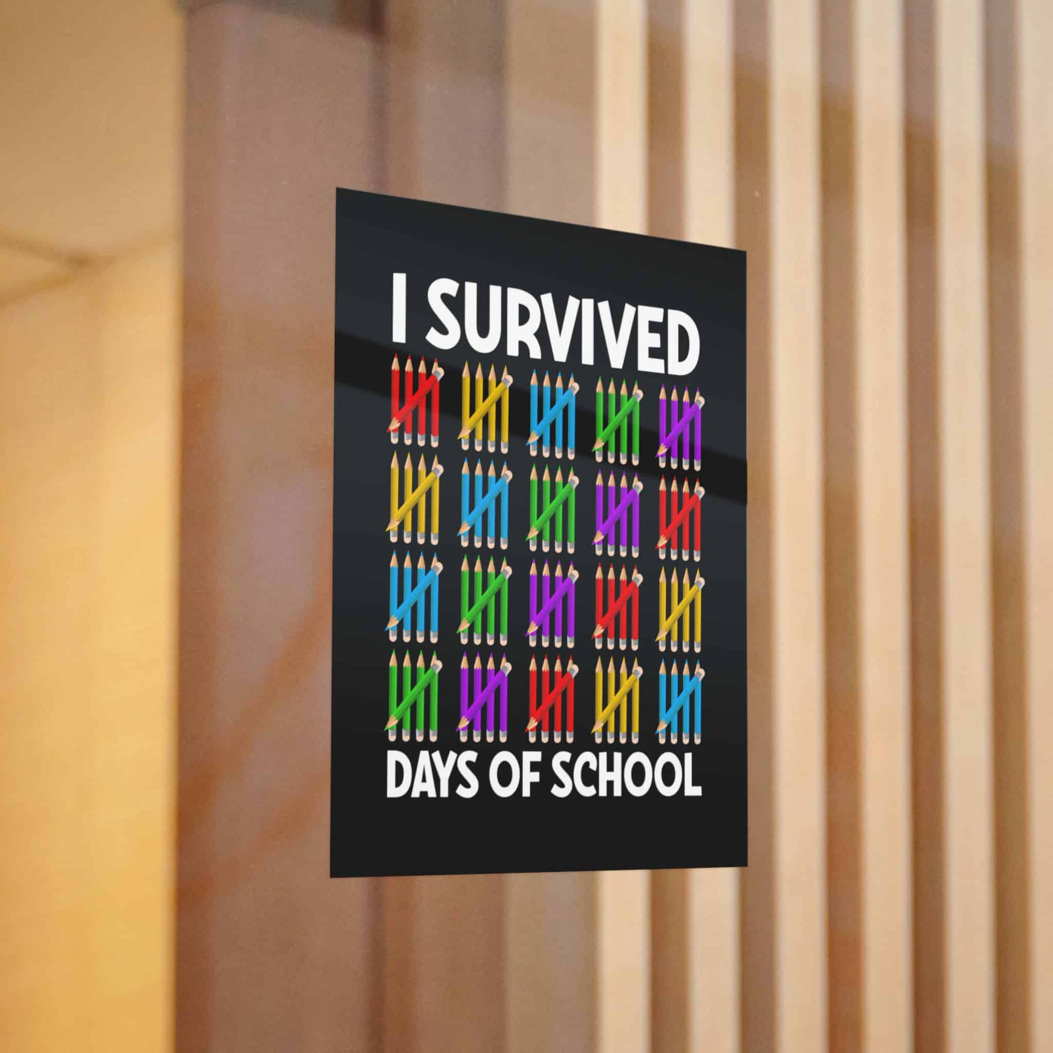I Survived 100 Days of School Die Cut Stickers Dtf - Image 12