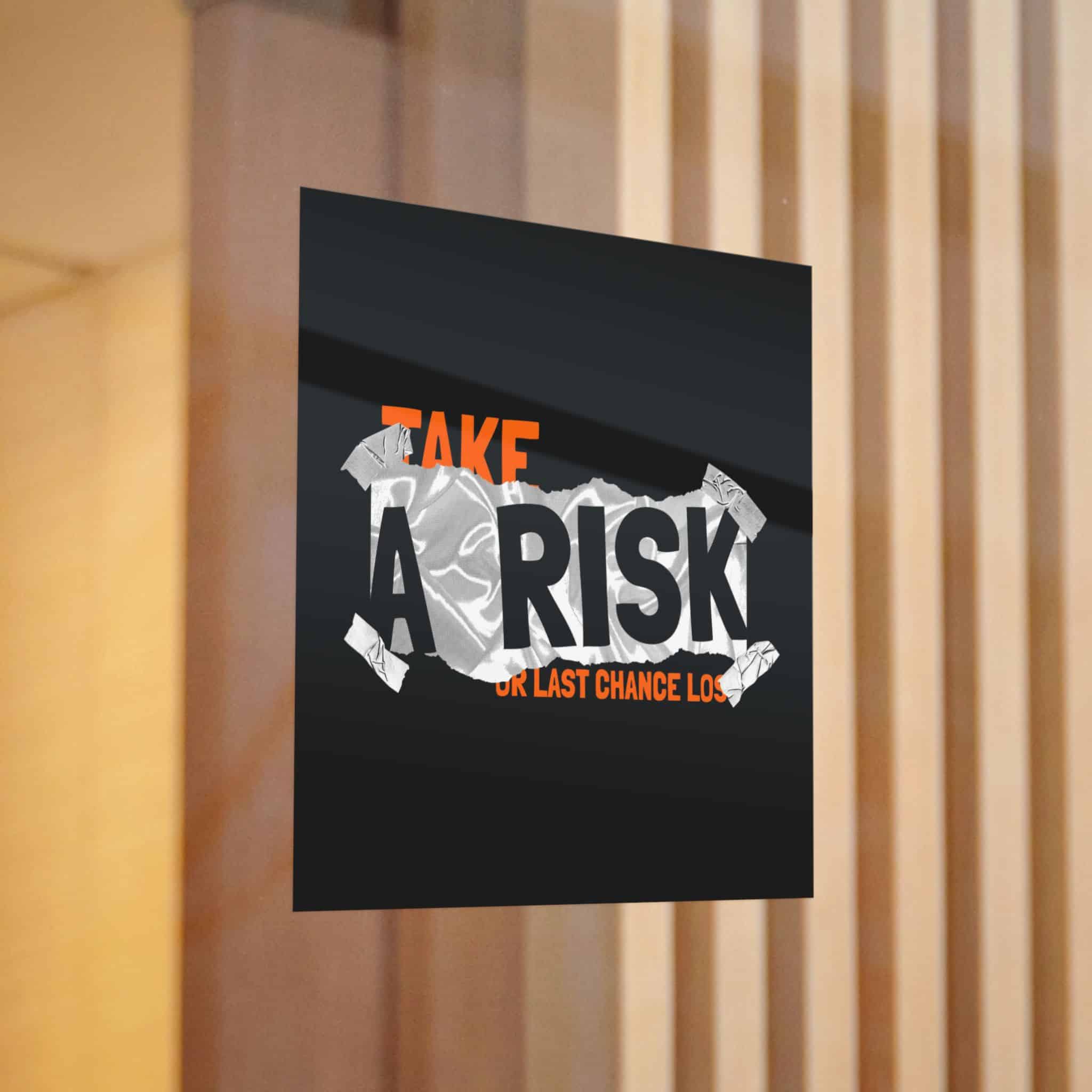 Take A Risk Slogan Simple Vintage Fashion Die Cut Stickers Dtf - Image 12