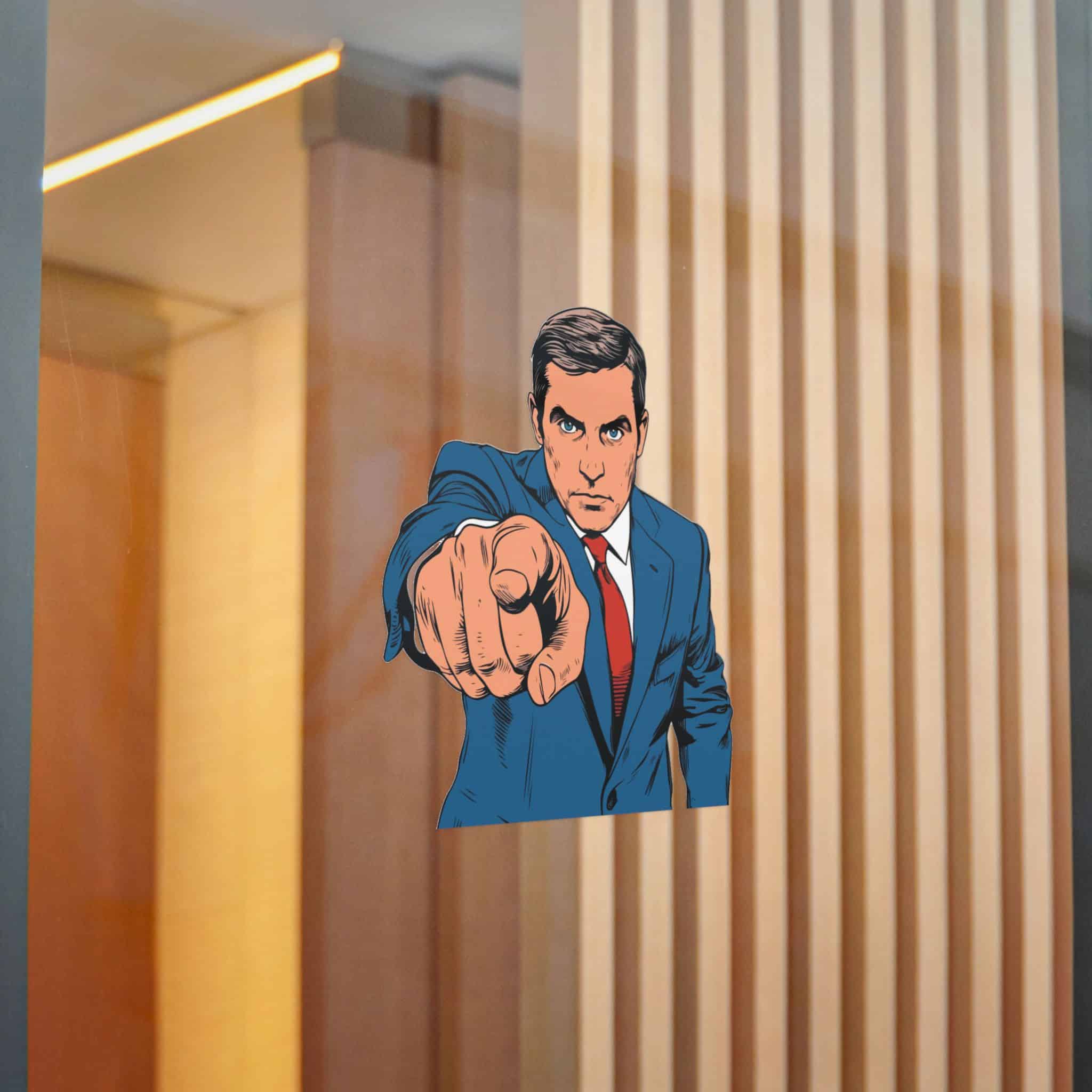 Profesional Joven Ejecutivo Masculino Senalando Usted Concepto Negocio Ilustracion Vectorial Die Cut Stickers Dtf - Image 20
