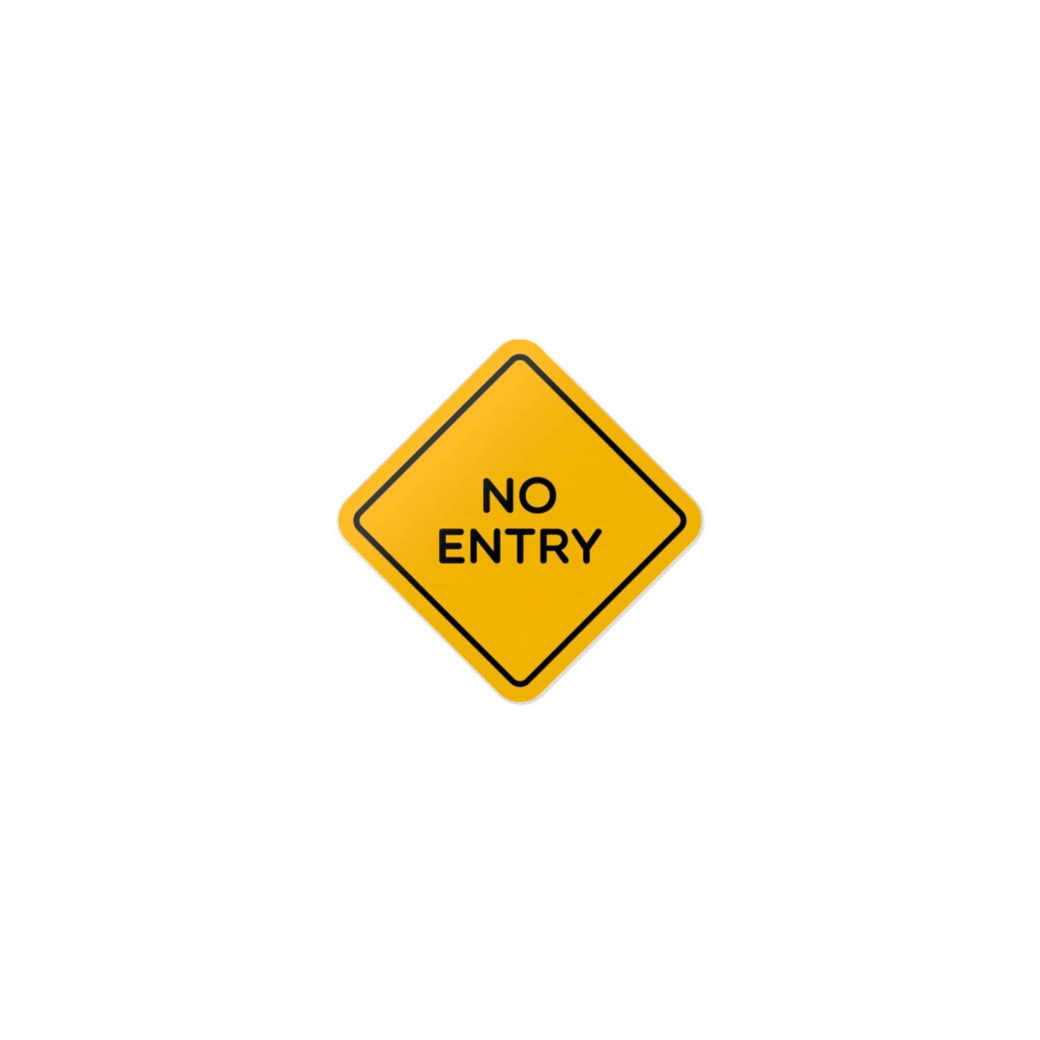No Entry Die Cut Stickers Dtf - Image 9