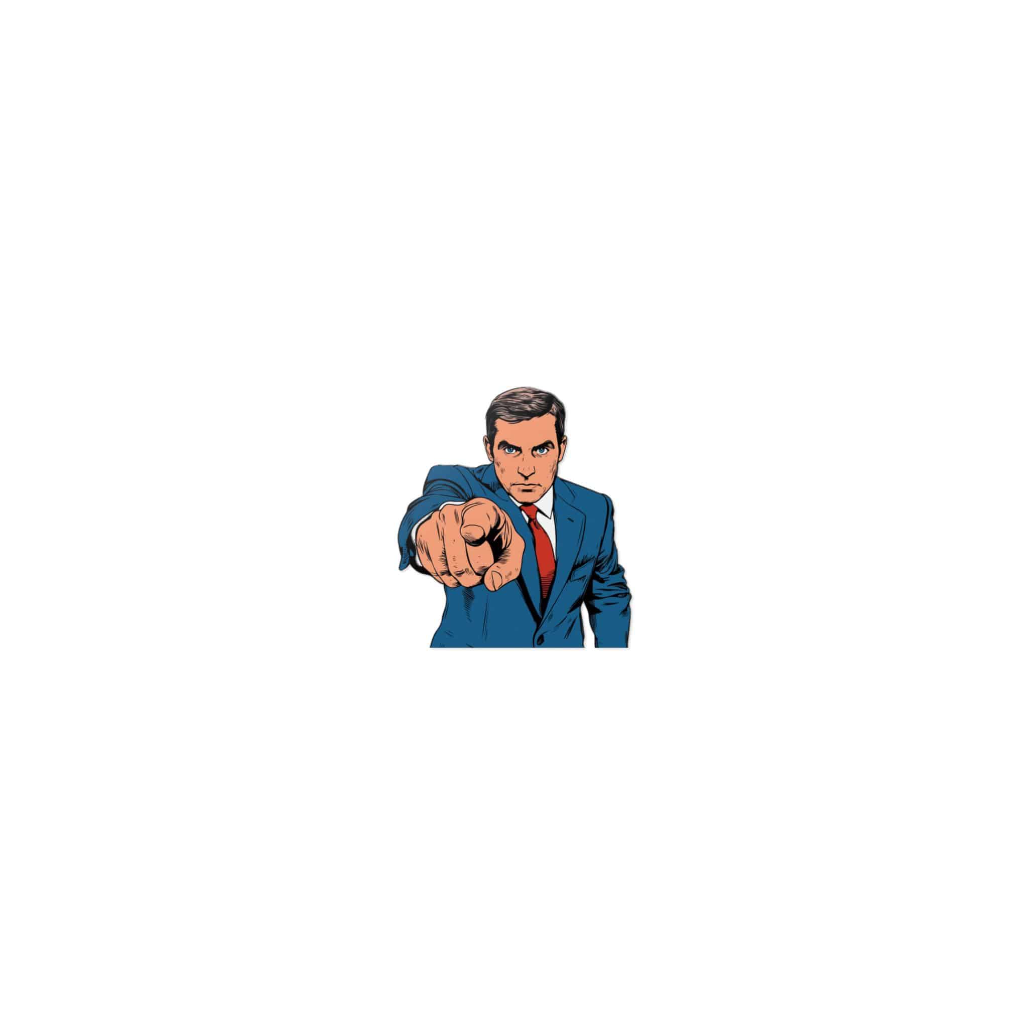 Profesional Joven Ejecutivo Masculino Senalando Usted Concepto Negocio Ilustracion Vectorial Die Cut Stickers Dtf - Image 7