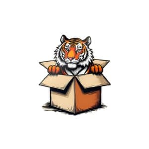 Tiger 2 Die Cut Stickers Dtf