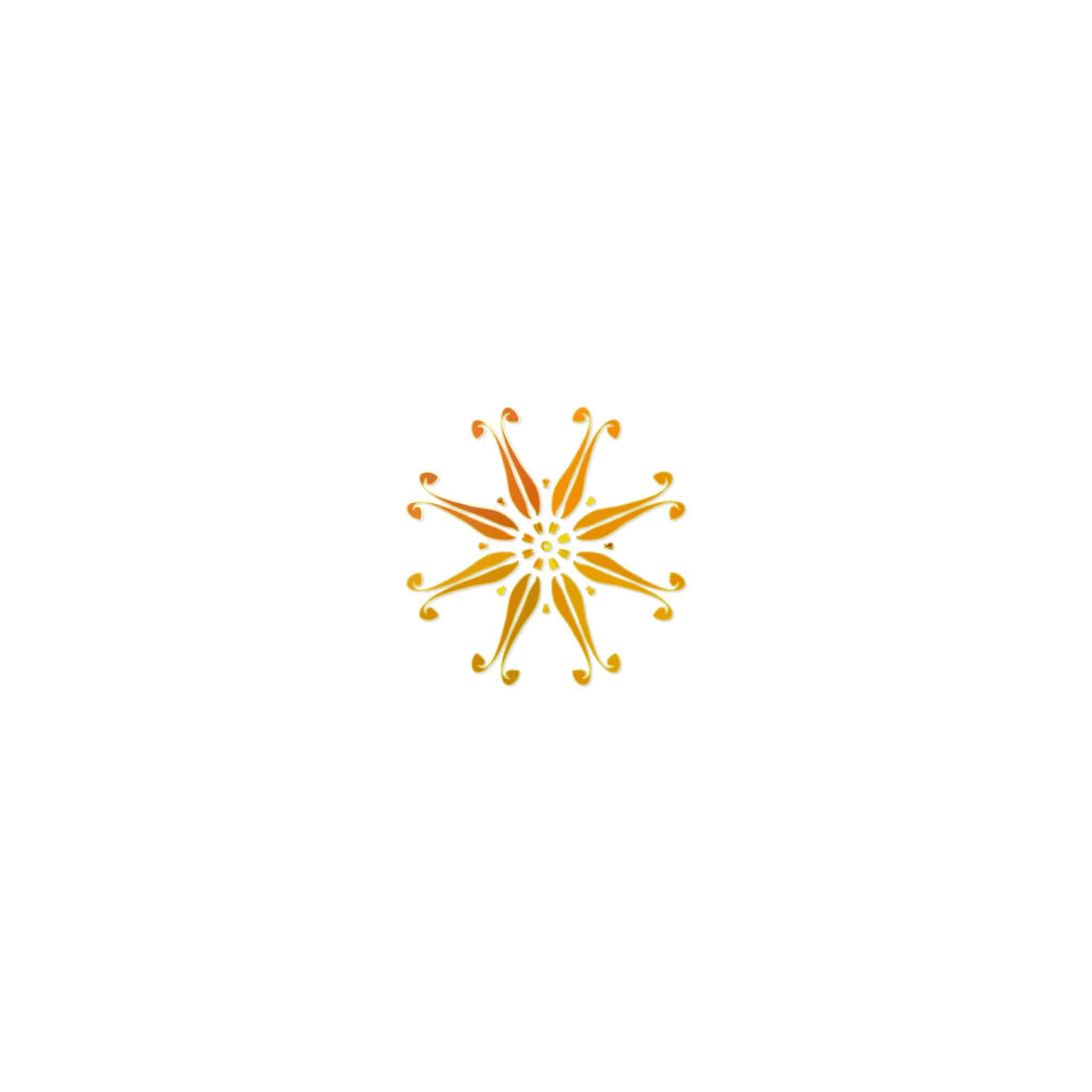 Golden Floral Vector Circular Ornament White Background Die Cut Stickers Dtf - Image 7