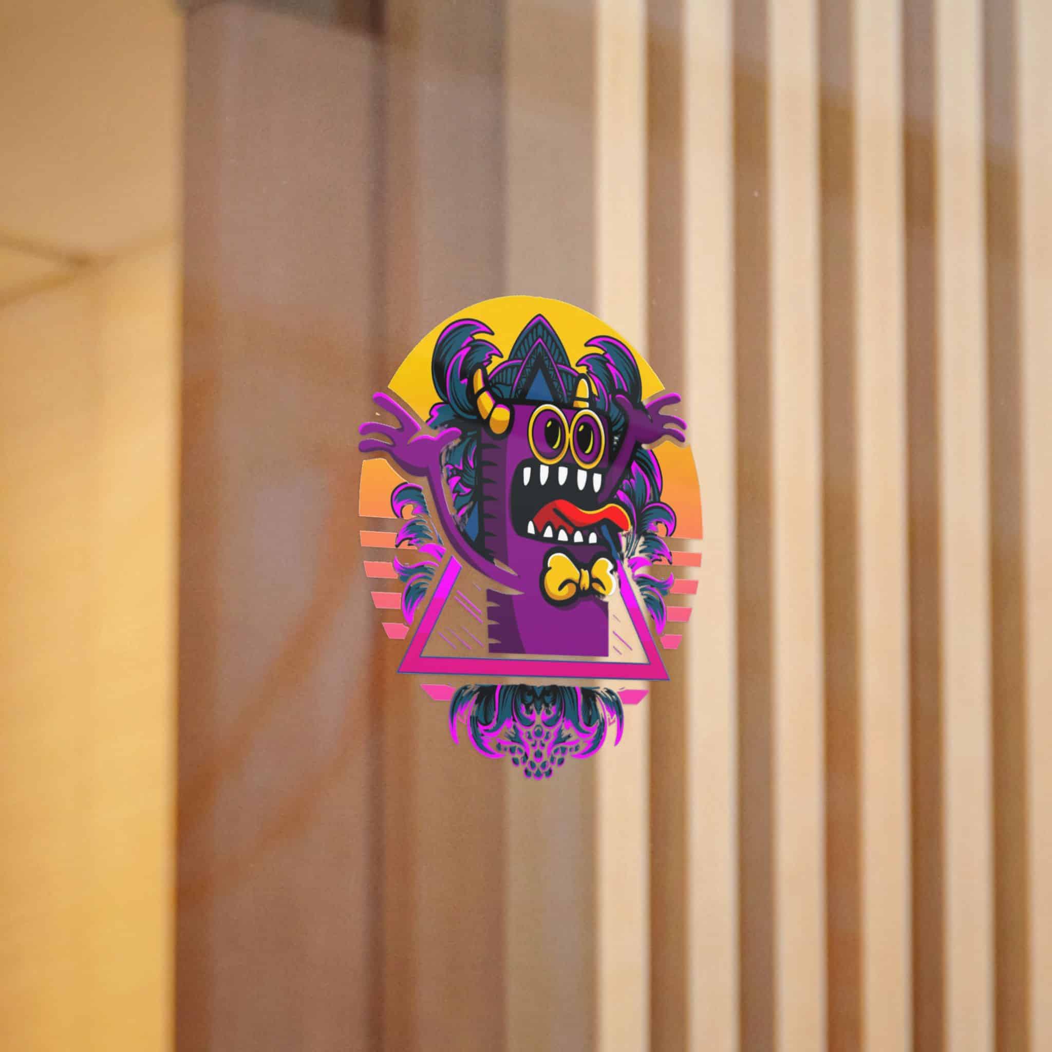 Surprised Purple Monster With Yellow Bow Tie Die Cut Stickers Dtf - Image 6