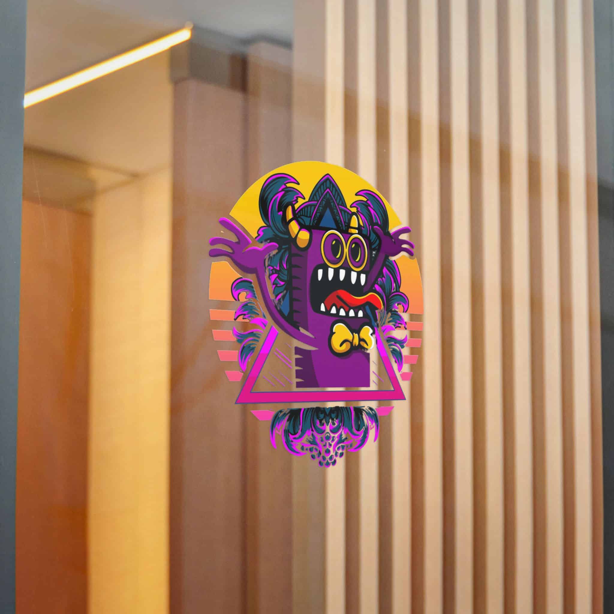 Surprised Purple Monster With Yellow Bow Tie Die Cut Stickers Dtf - Image 22