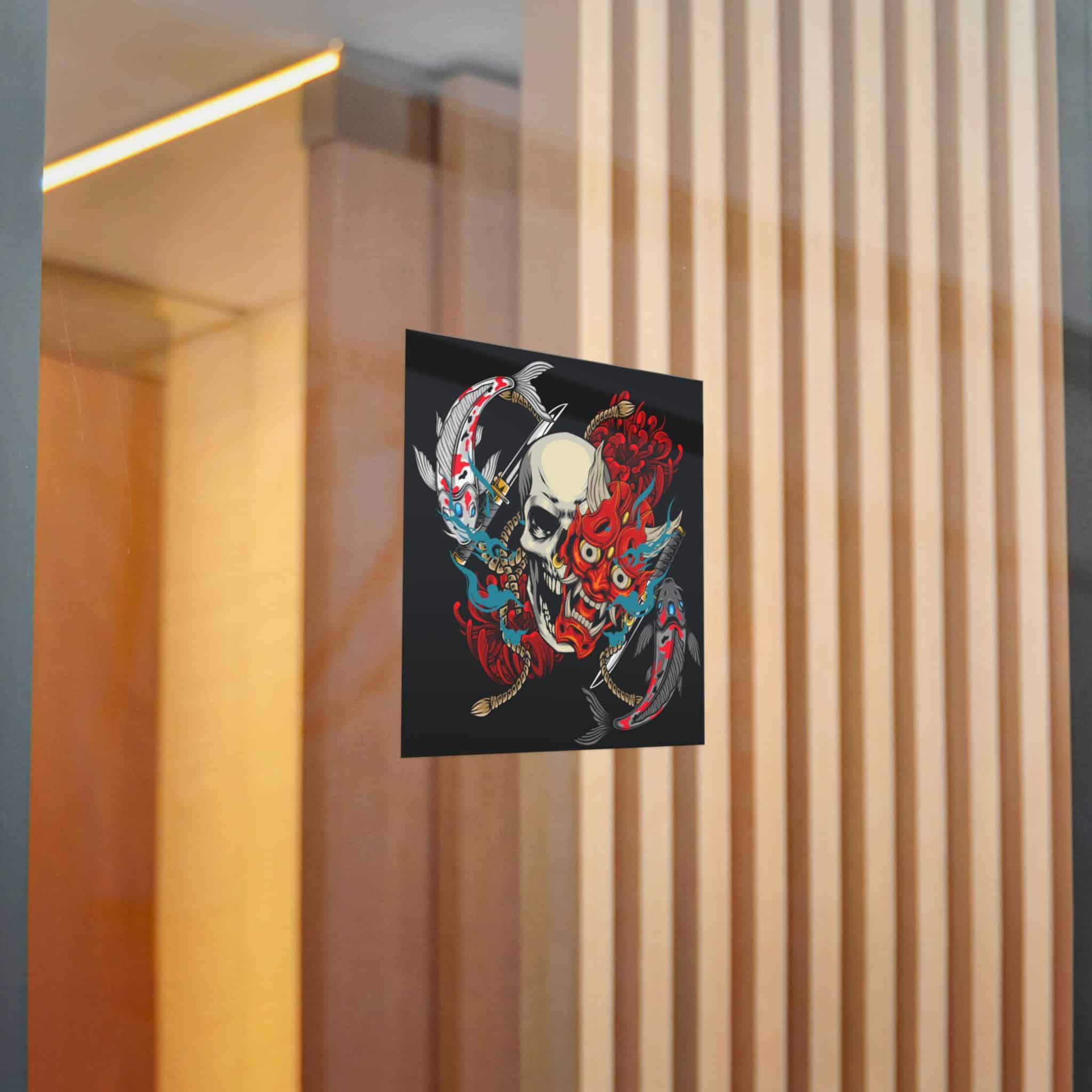 Skull Oni 2 Die Cut Stickers Dtf - Image 14