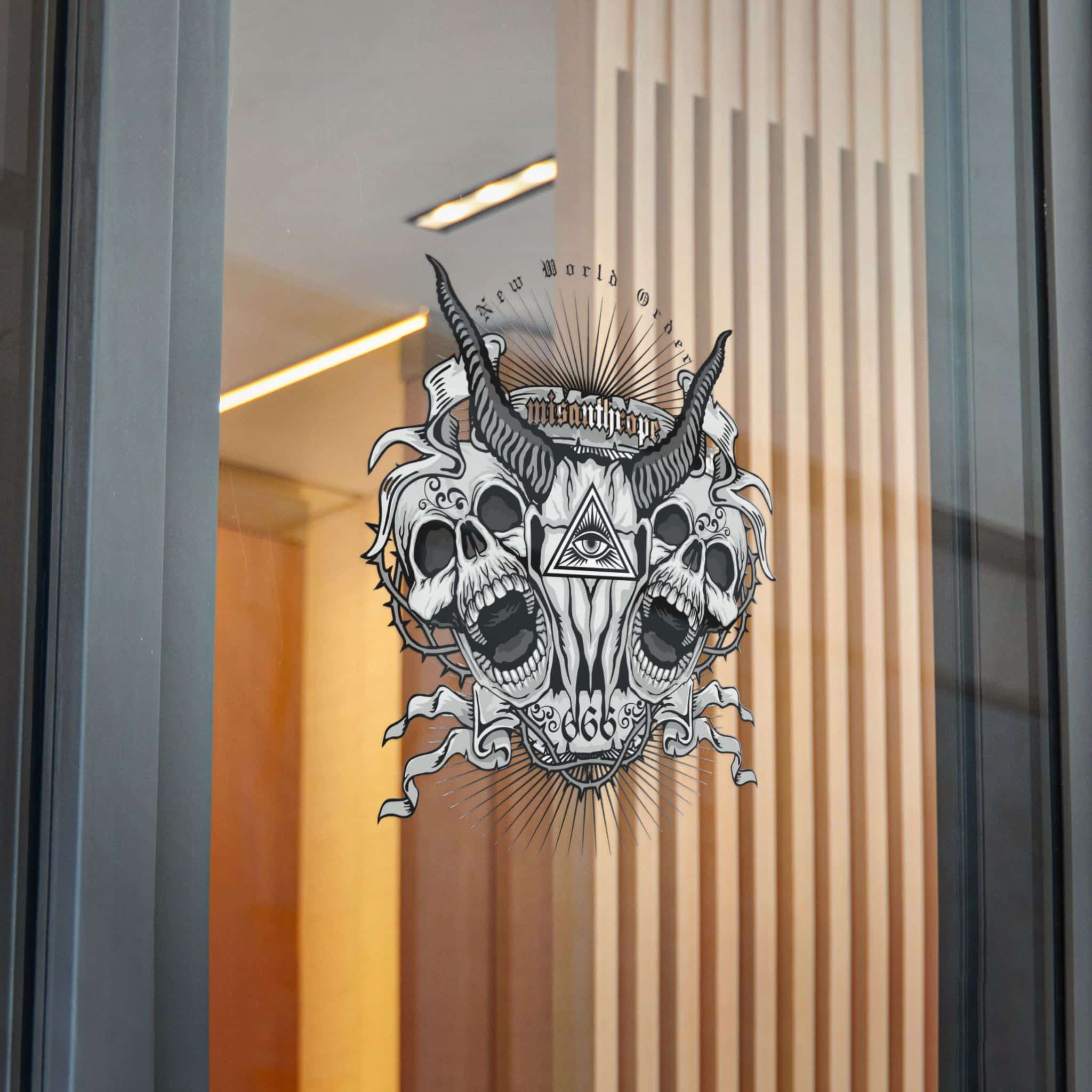 Gothic Sign With Goat Skull Grunge Vintage Design T Shirts Die Cut Stickers Dtf - Image 30