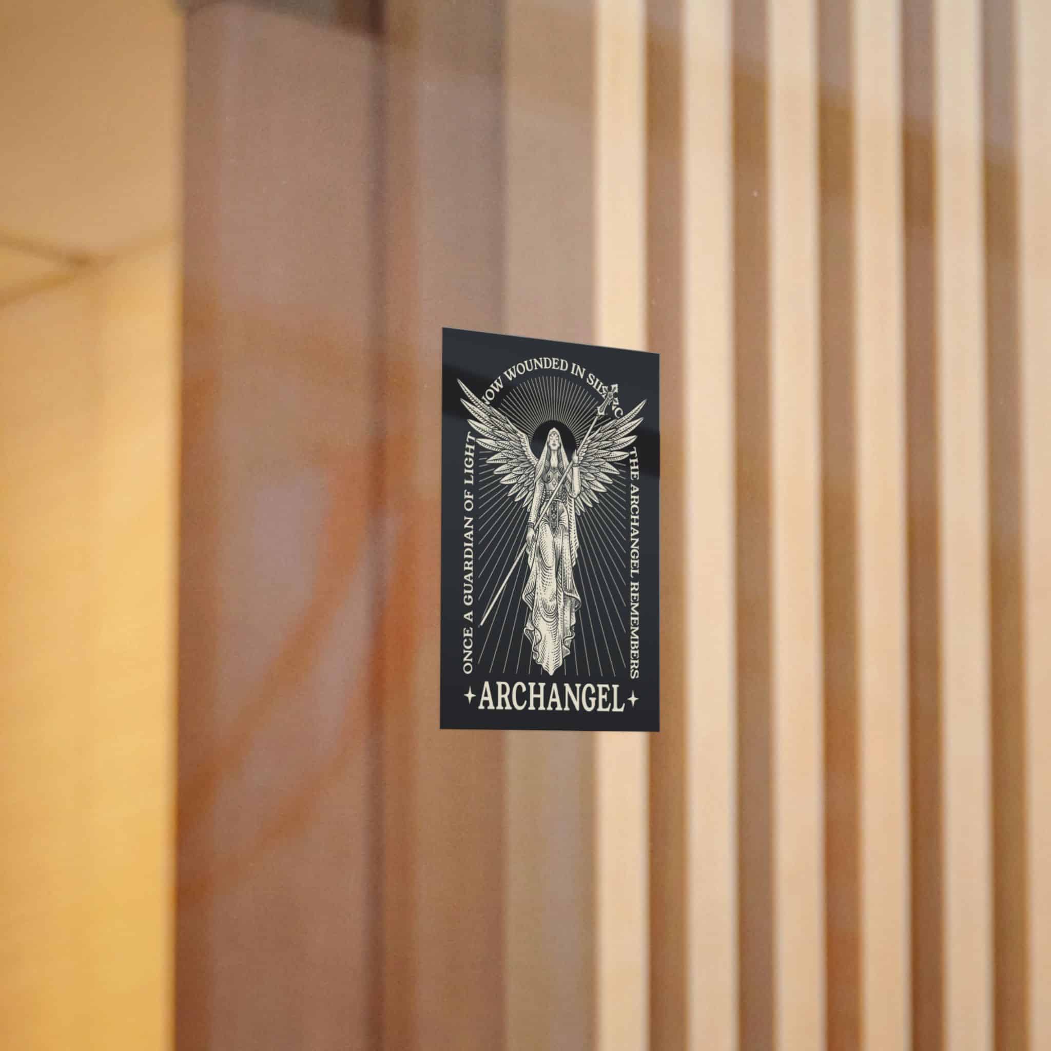 Illustration Majestic Archangel With Spear Radiant Light Die Cut Stickers Dtf - Image 10