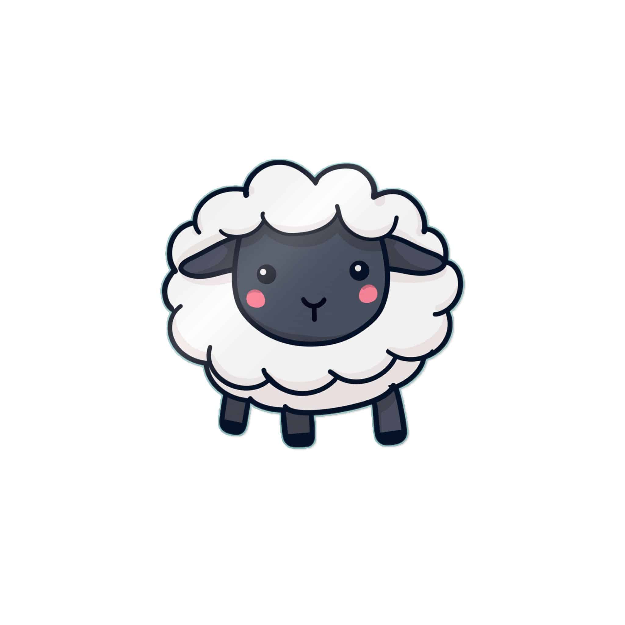 Sheep Vector Cute (1) Die Cut Stickers Dtf - Image 11