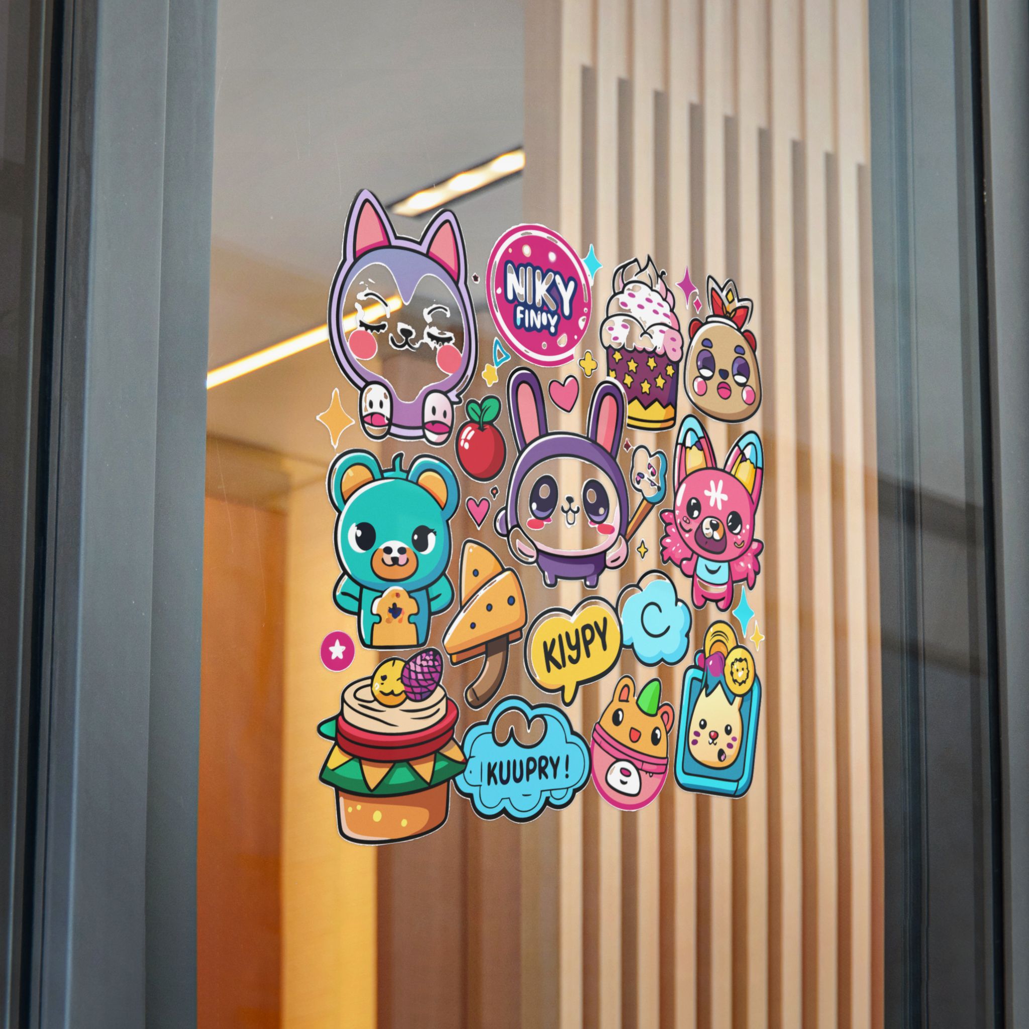 Cute Cartoon Animals With Fun Text In A Colorful Design Die Cut Stickers Dtf - Image 32