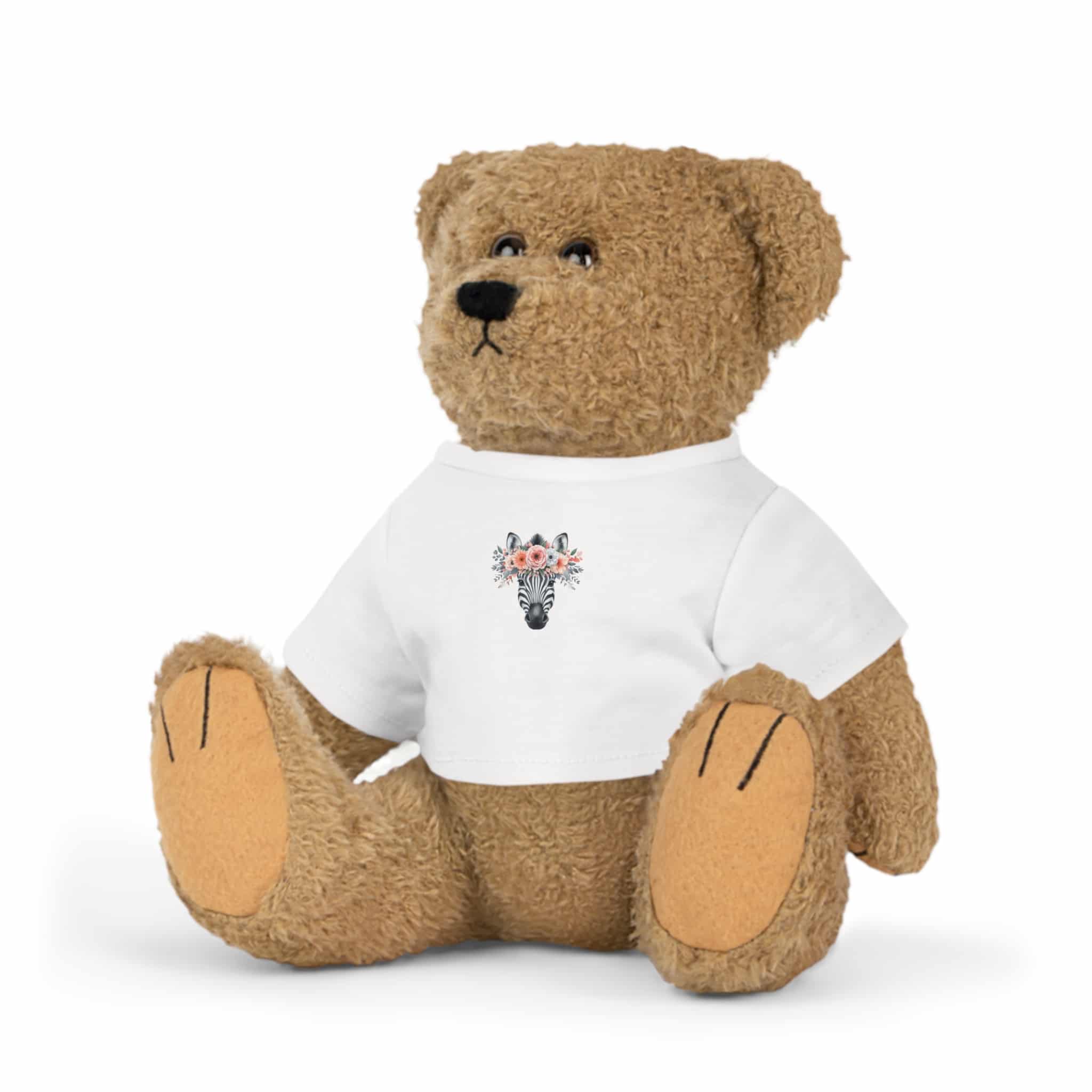 Zebra With Floral Crown Plush Toy With T Shirt - Image 2