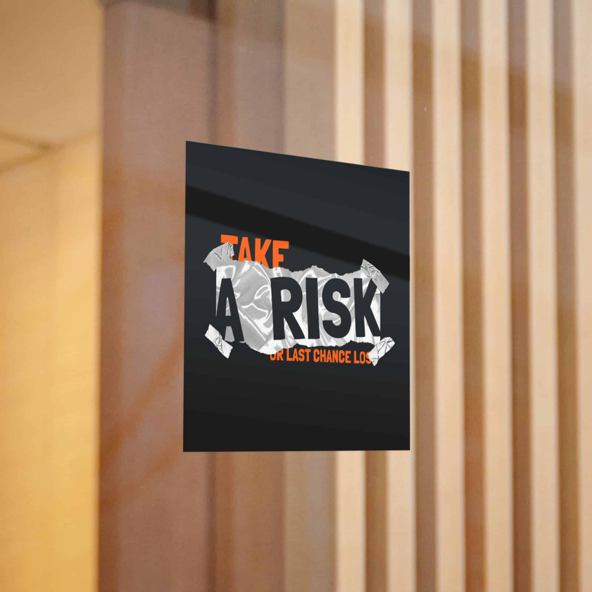 Take A Risk Slogan Simple Vintage Fashion Die Cut Stickers Dtf - Image 6
