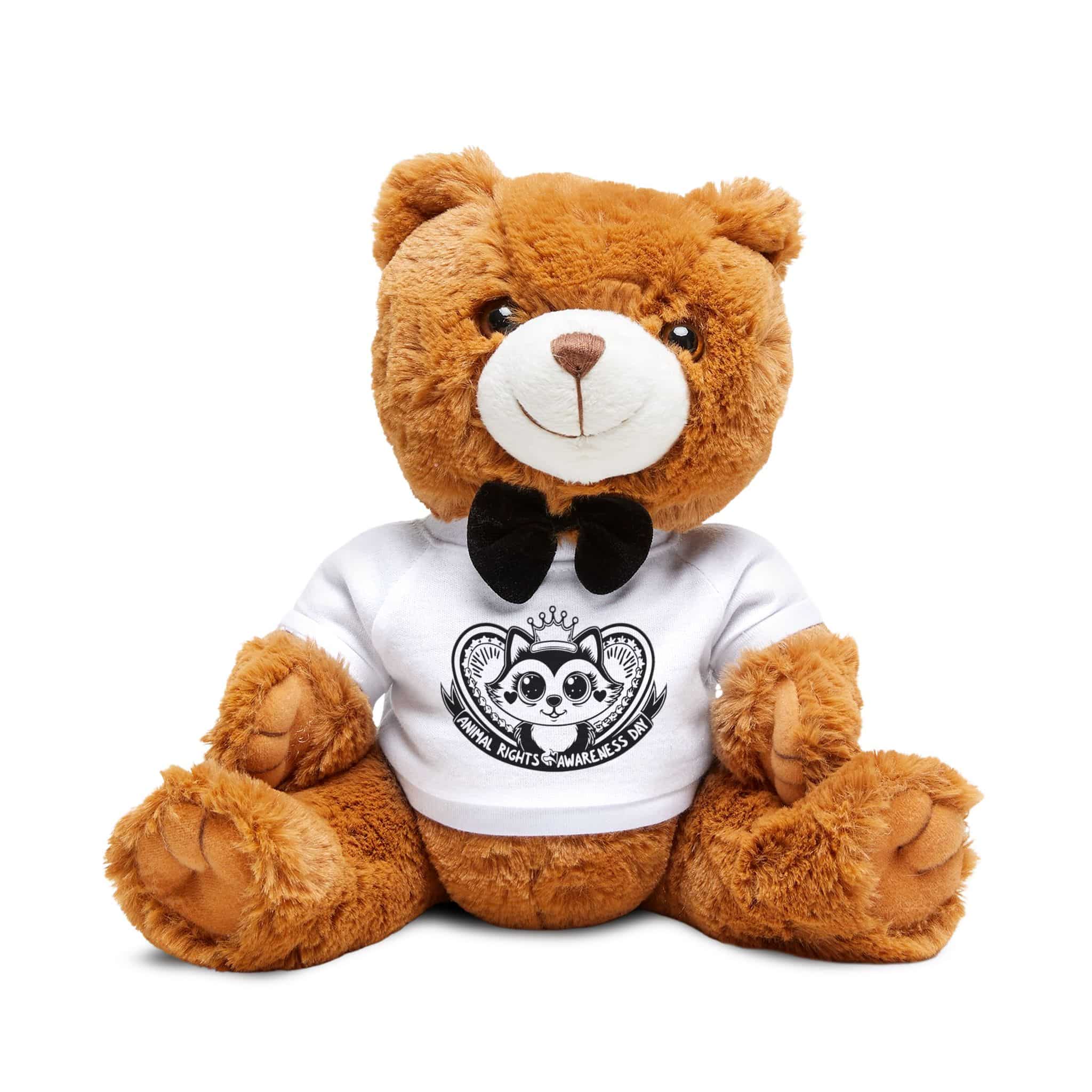 Fondo de “animal Rights Awareness Day Teddy Bear With T Shirt