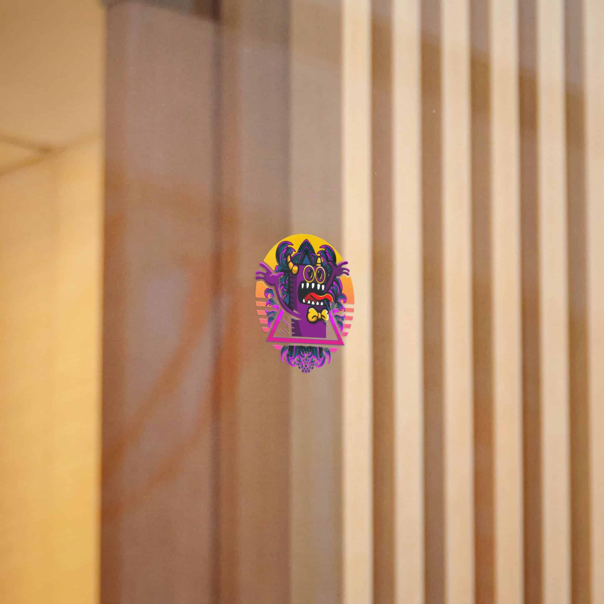 Surprised Purple Monster With Yellow Bow Tie Die Cut Stickers Dtf - Image 2