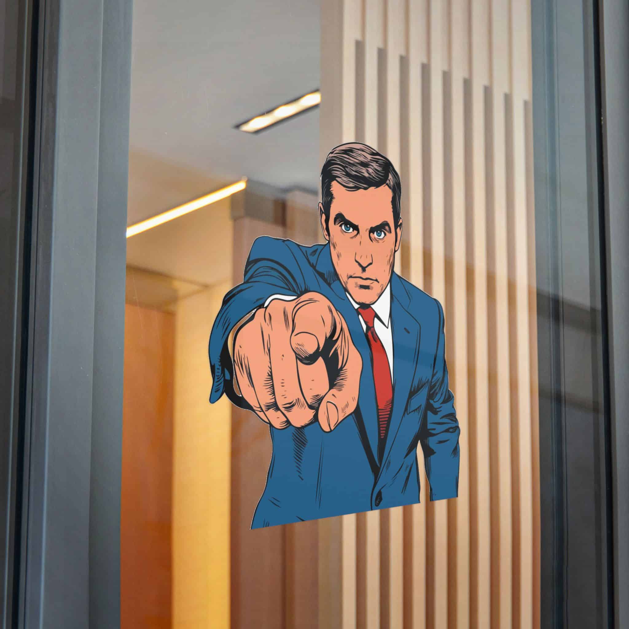 Profesional Joven Ejecutivo Masculino Senalando Usted Concepto Negocio Ilustracion Vectorial Die Cut Stickers Dtf - Image 32