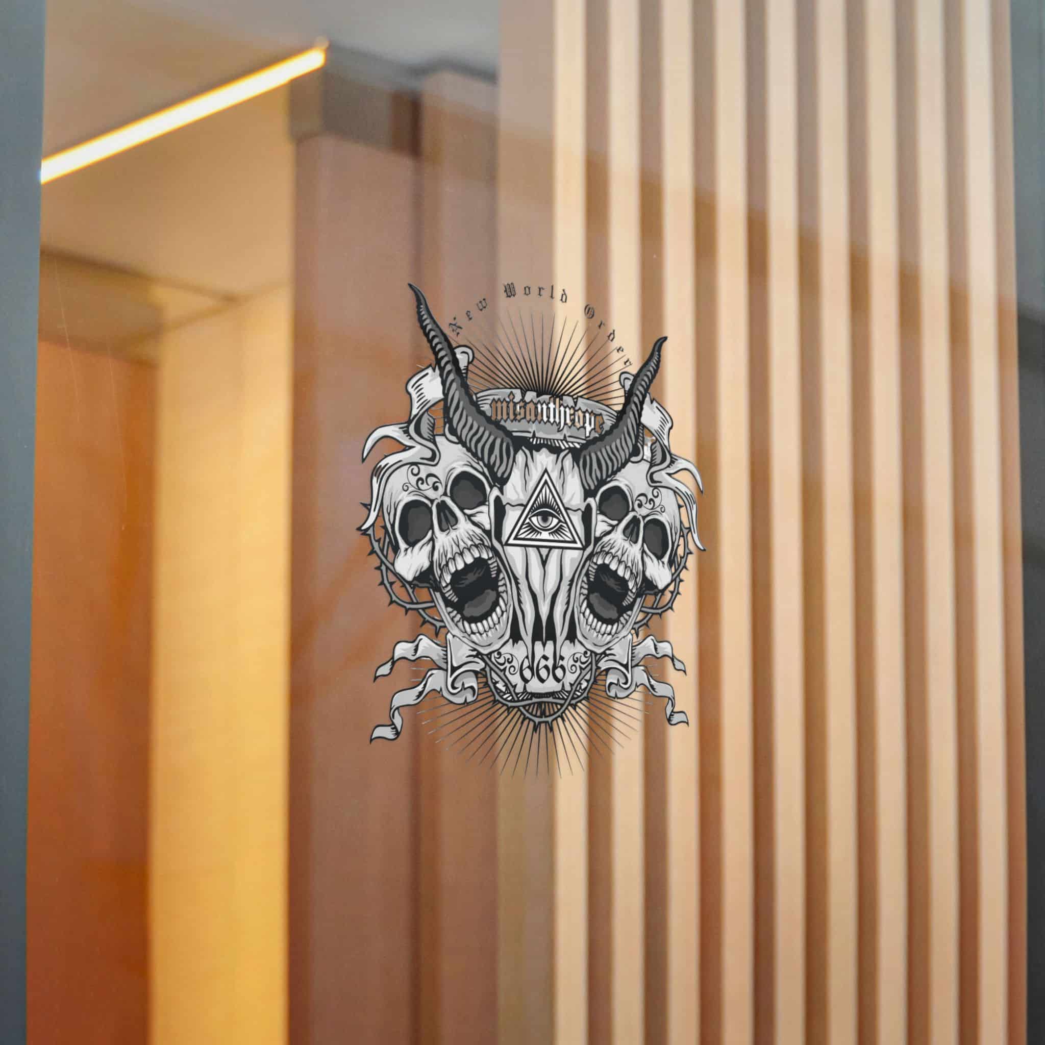 Gothic Sign With Goat Skull Grunge Vintage Design T Shirts Die Cut Stickers Dtf - Image 20