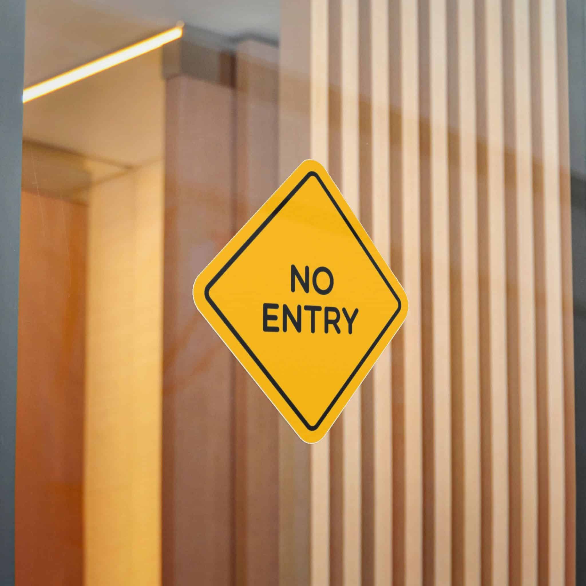 No Entry Die Cut Stickers Dtf - Image 22