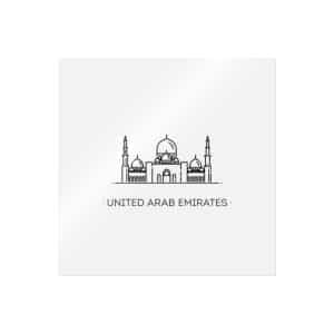 United Arab Emirates Land Die Cut Stickers Dtf