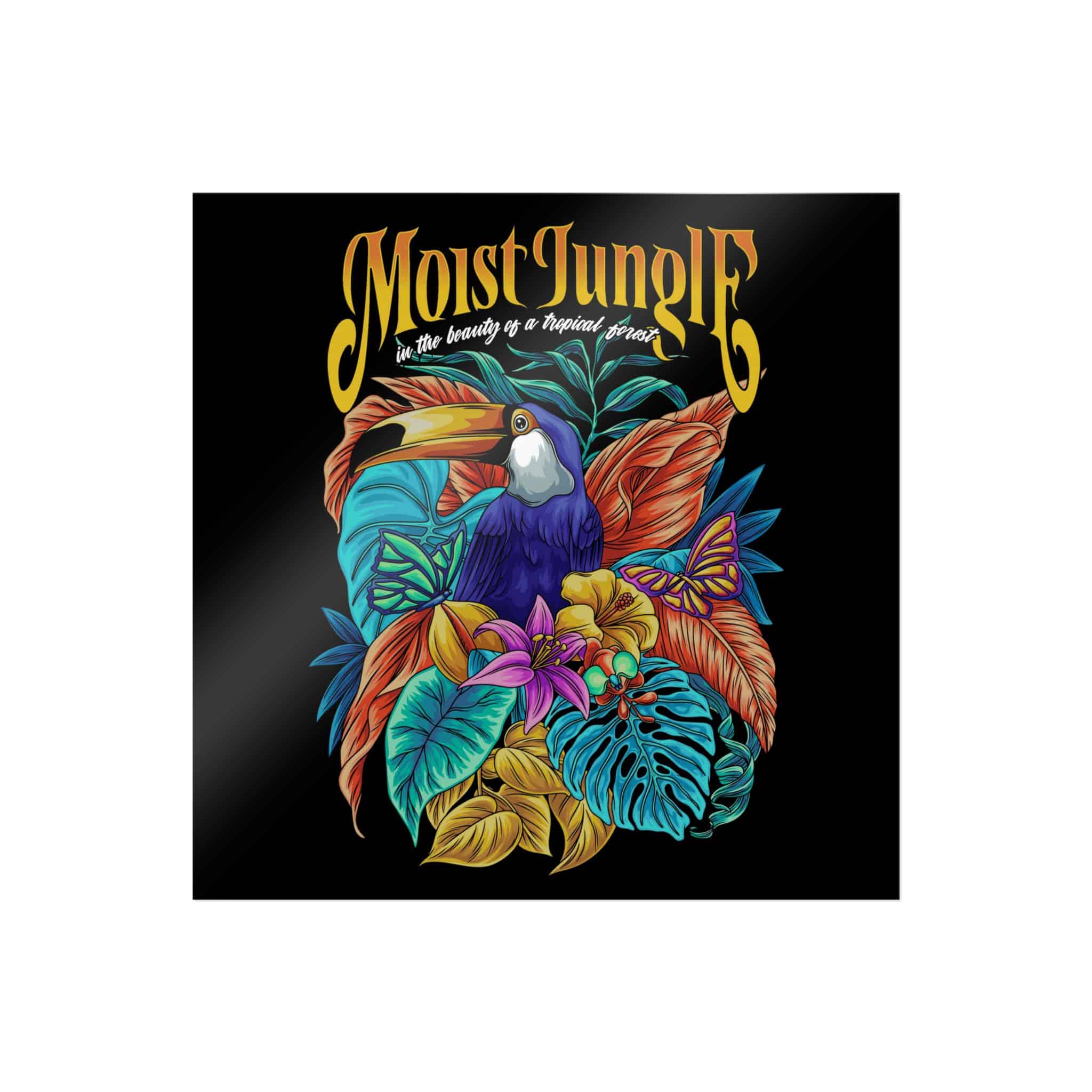 Tropical Bird With Text Illustration Die Cut Stickers Dtf - Image 21