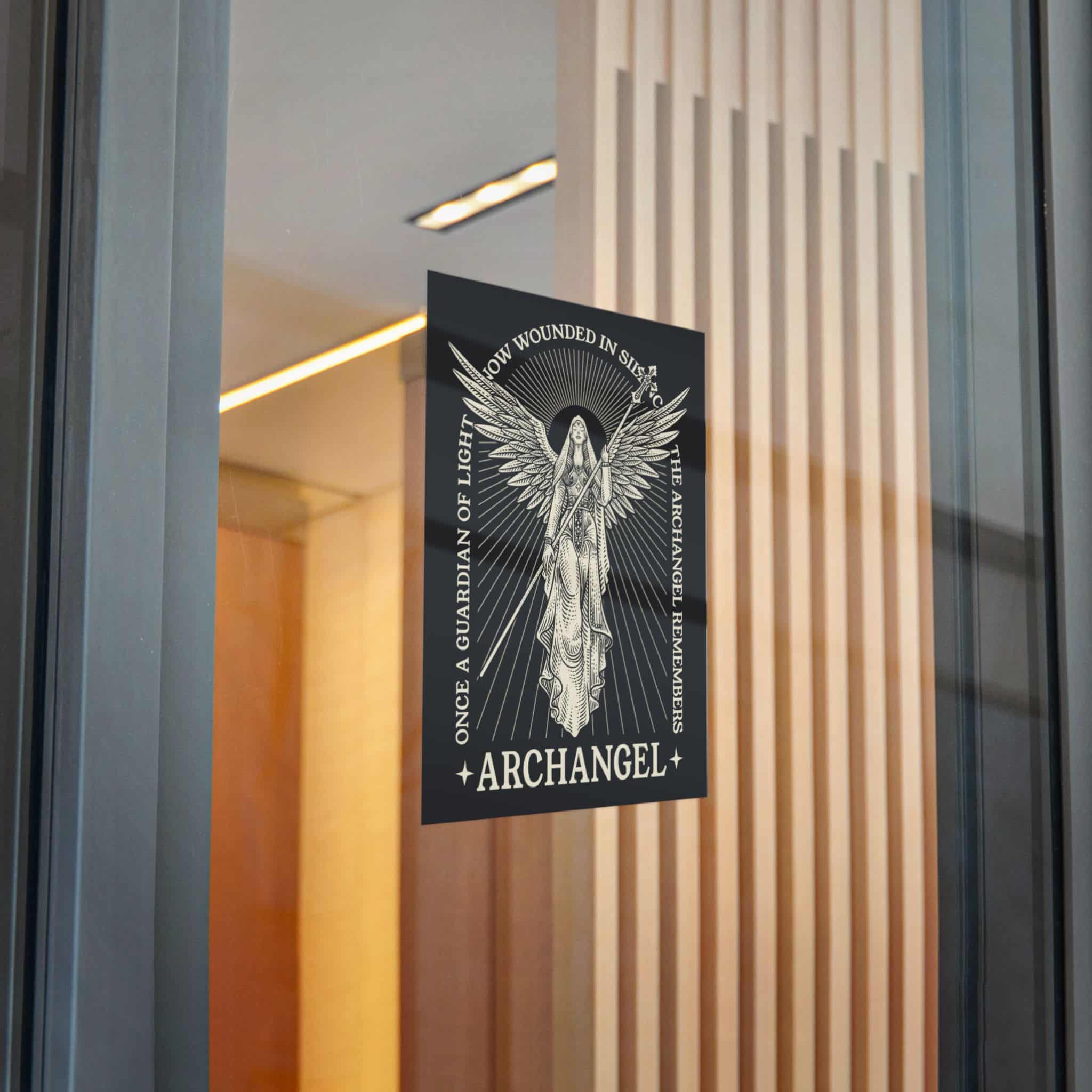 Illustration Majestic Archangel With Spear Radiant Light Die Cut Stickers Dtf - Image 28