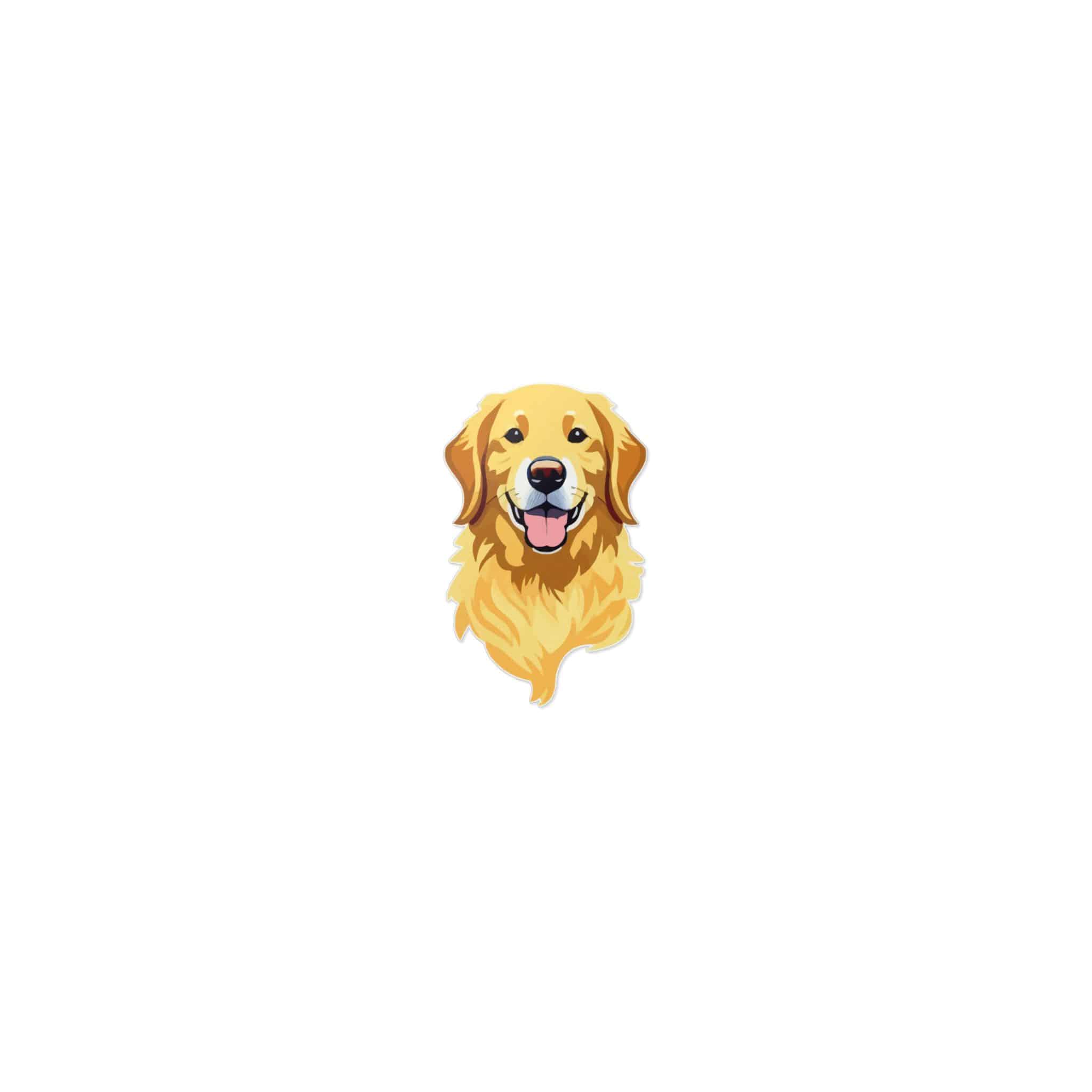 Golden Retrever Vector Portait 10 Die Cut Stickers Dtf - Image 9