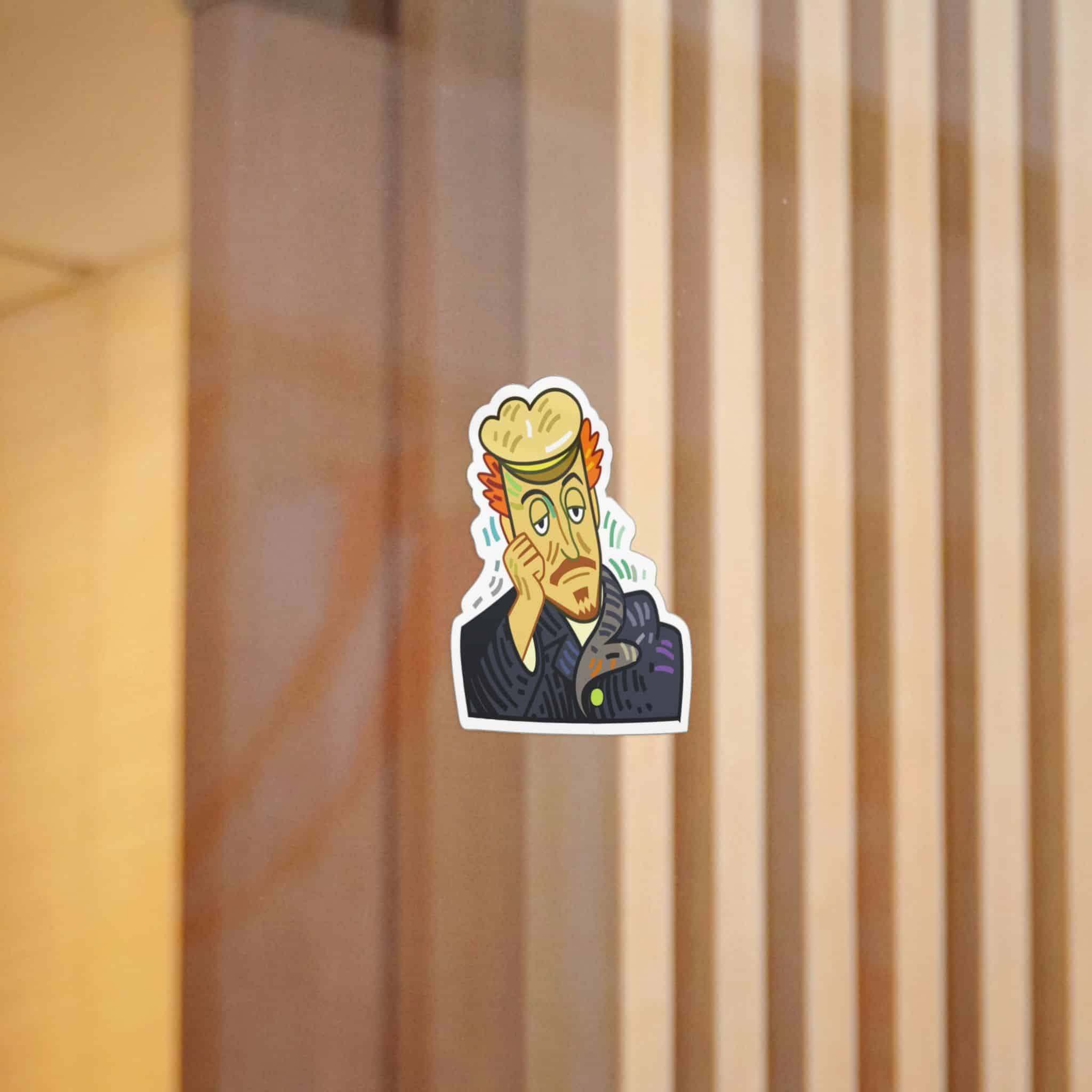 Weary Artist Portrait Die Cut Stickers Dtf - Image 10