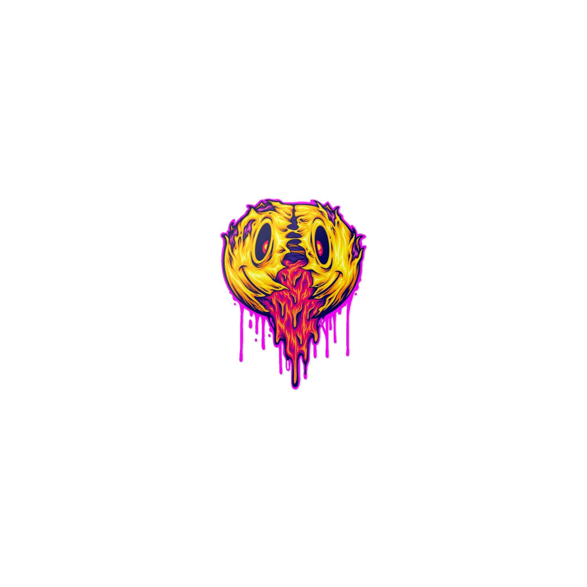 Creepy Zombie Melted Smiley Emoticons Logo Cartoon Illustrations Die Cut Stickers Dtf - Image 9