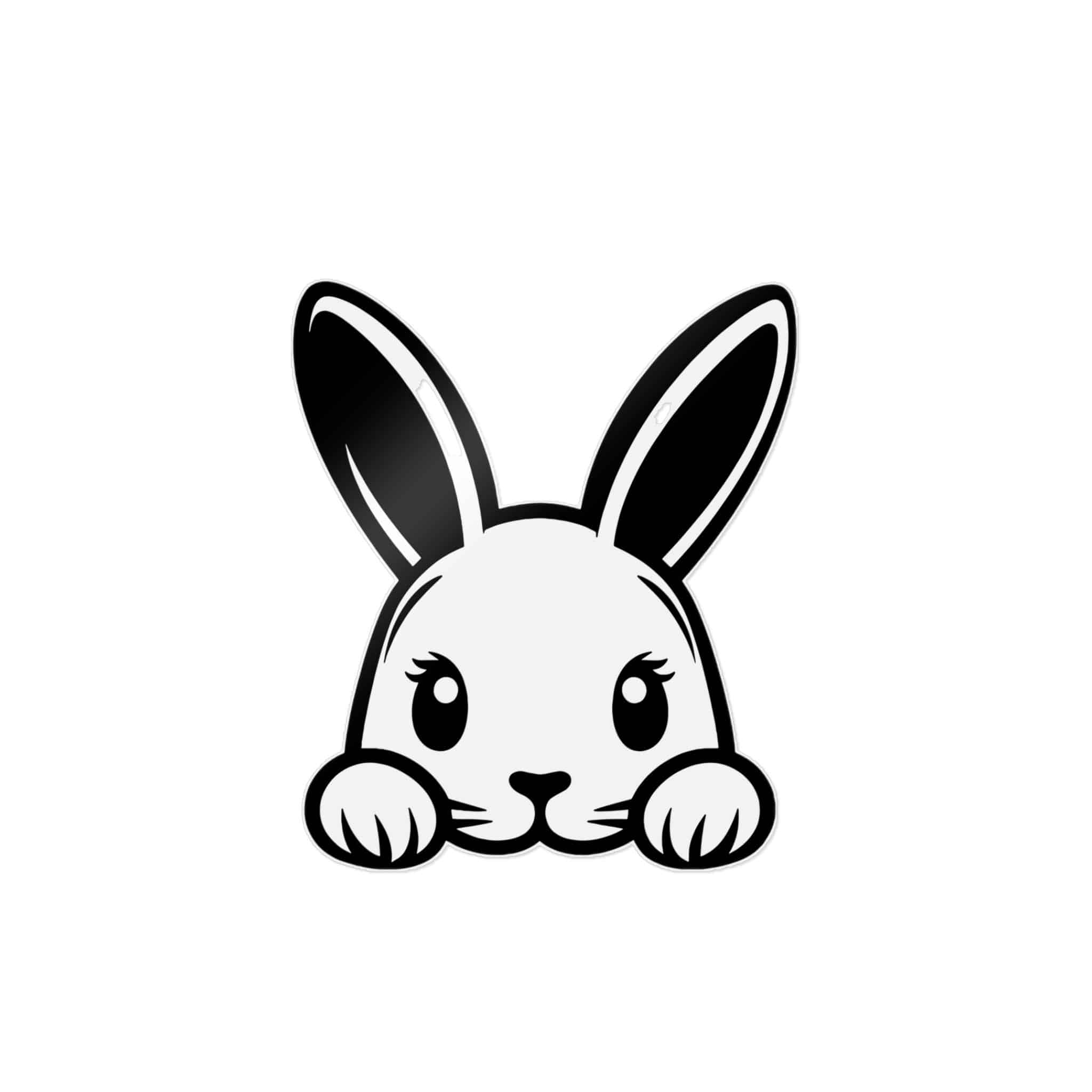 Peeking Rabit Die Cut Stickers Dtf - Image 11