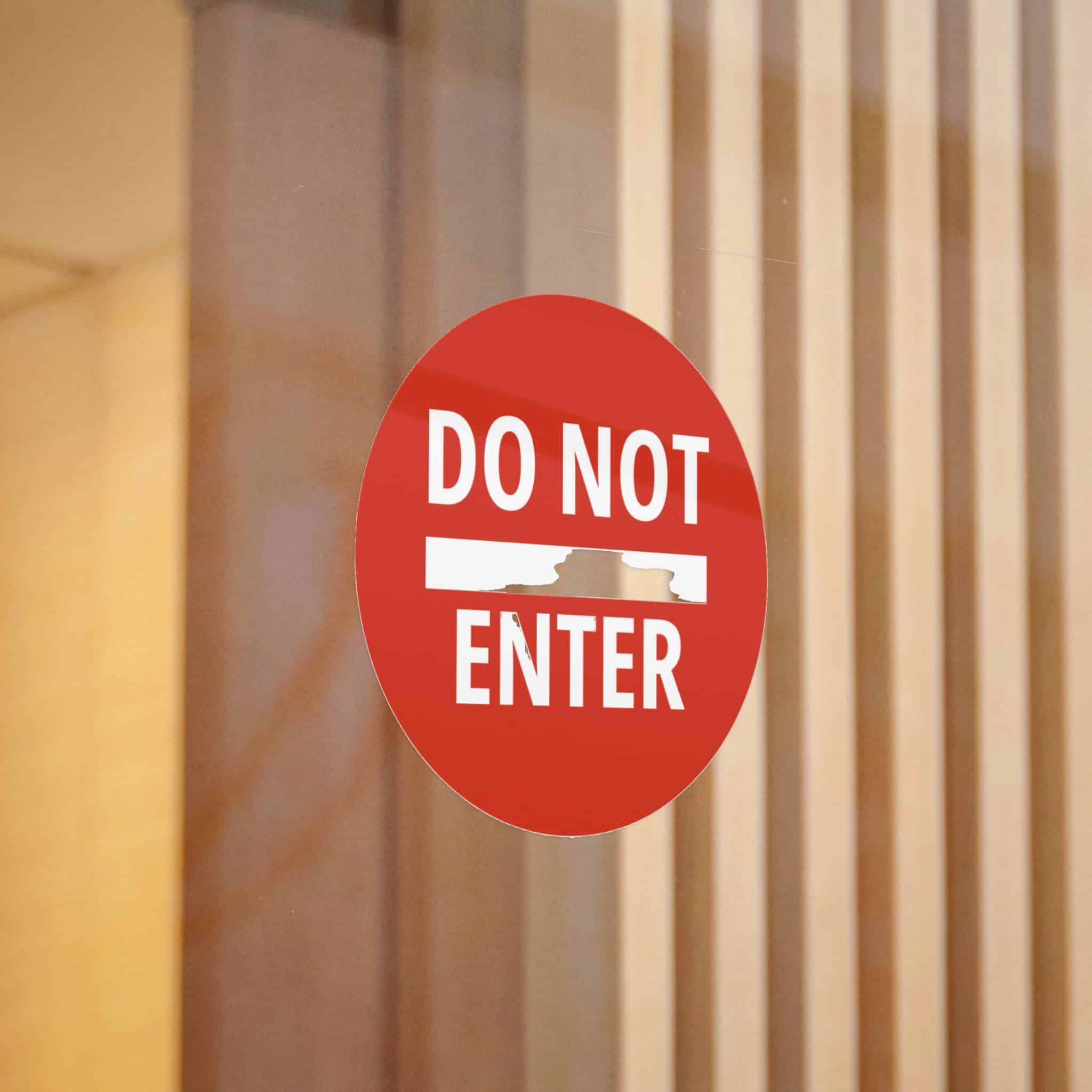 Do Not Enter Icon Sign Die Cut Stickers Dtf - Image 12