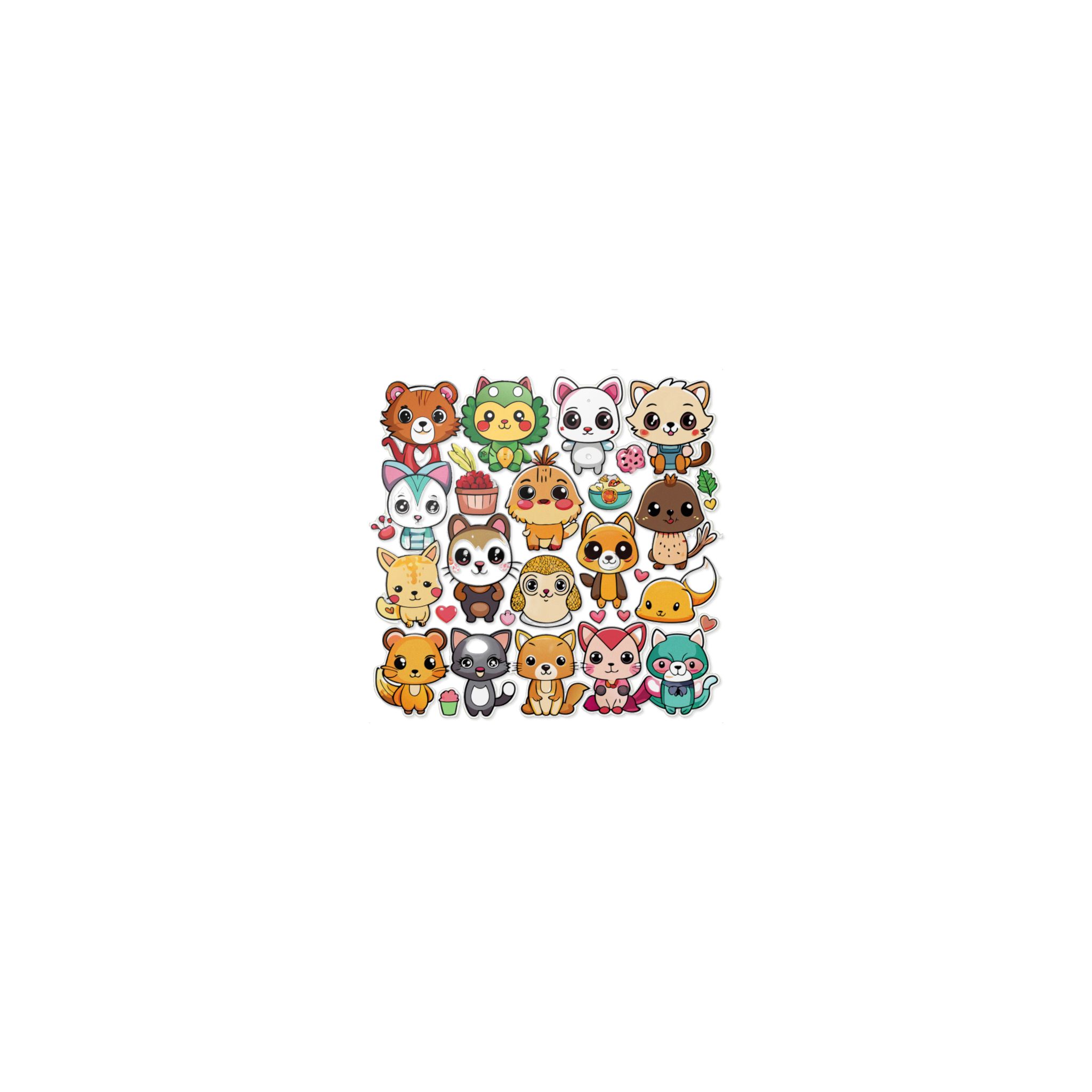 Cute Cartoon Animals With Different Expressions and Poses Die Cut Stickers Dtf - Image 17