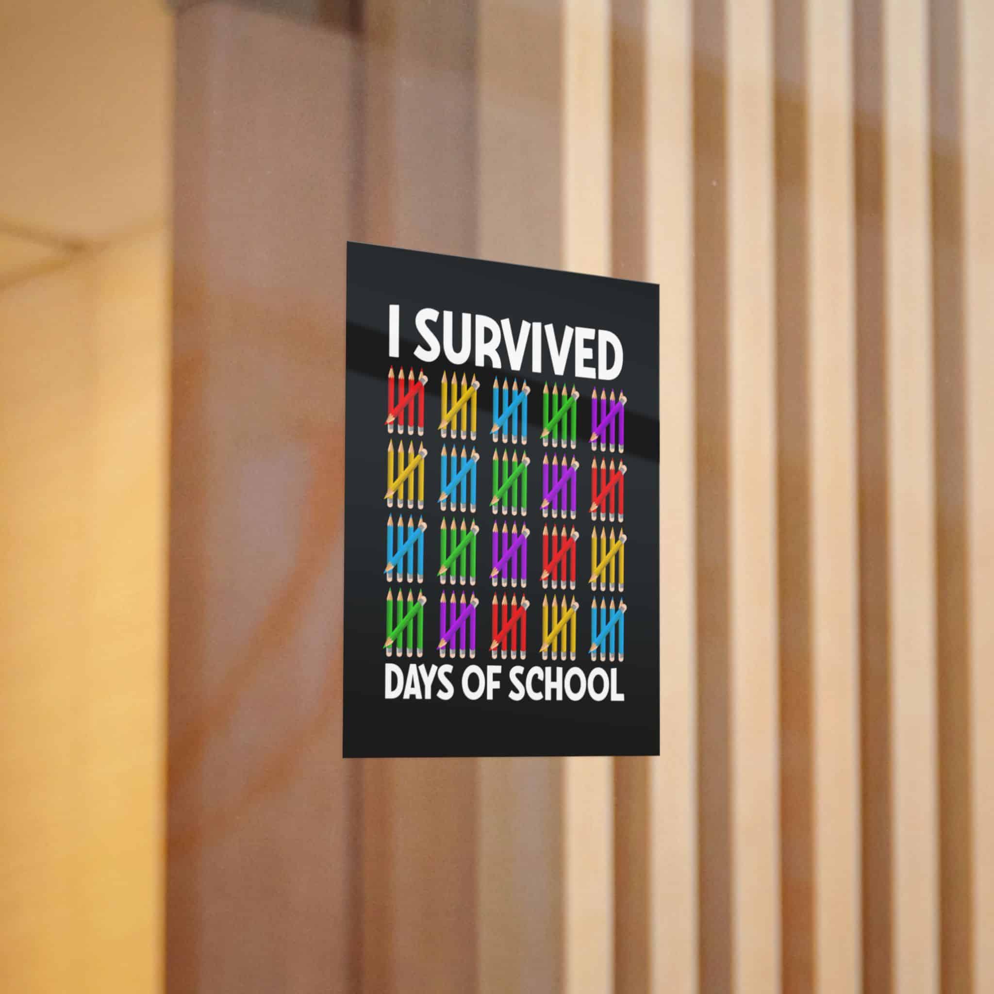 I Survived 100 Days of School Die Cut Stickers Dtf - Image 6