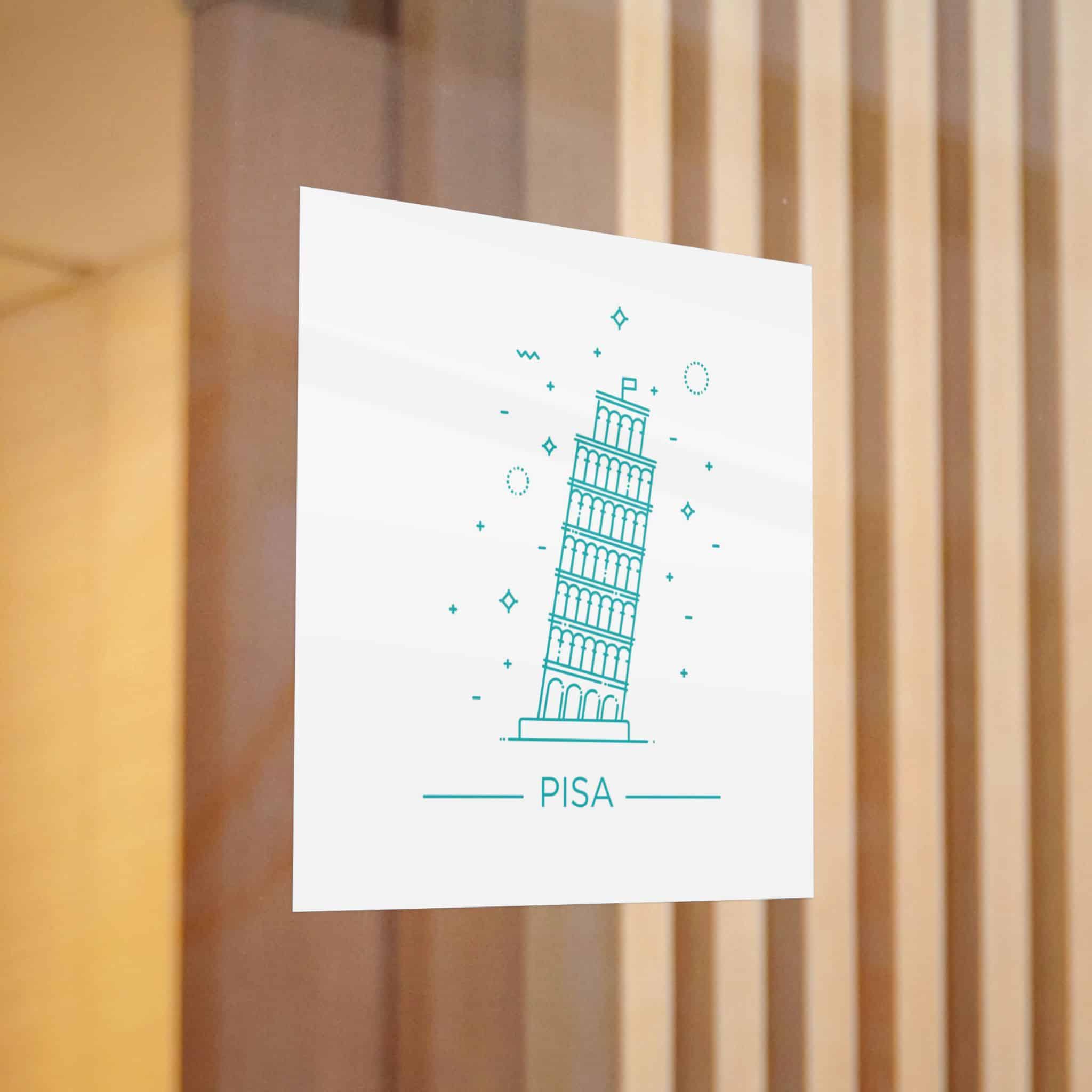 Pisa Die Cut Stickers Dtf - Image 12