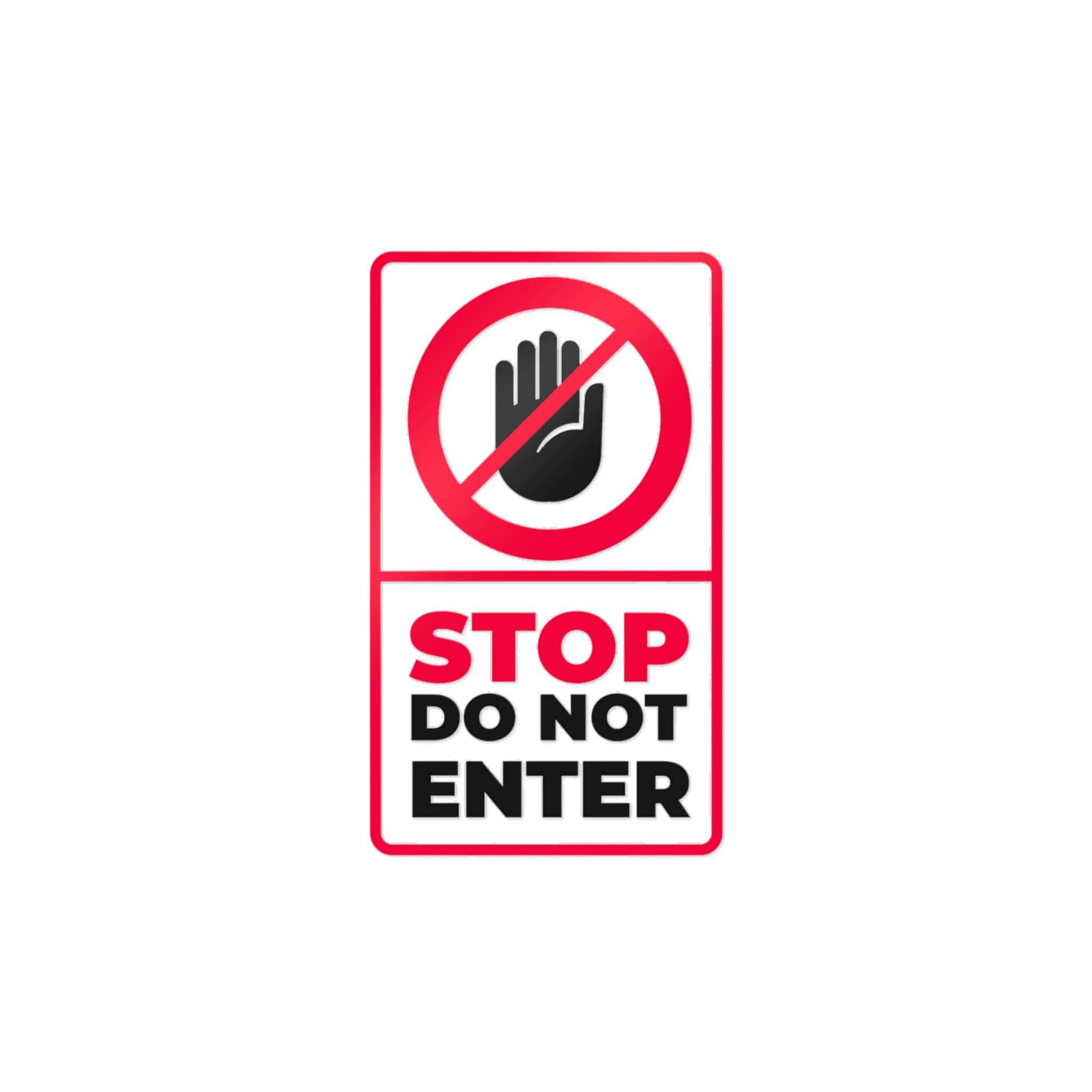 Stop Do Not Enter 184623 Die Cut Stickers Dtf - Image 13