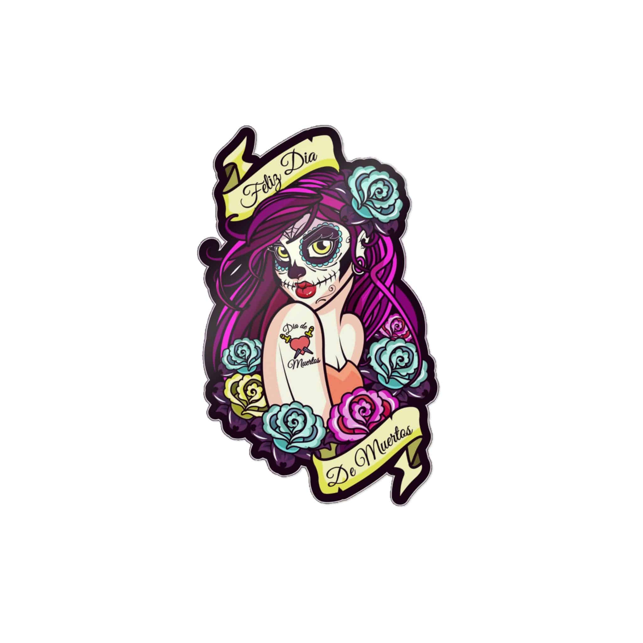 Feliz Dia de Muertos Die Cut Stickers Dtf - Image 5