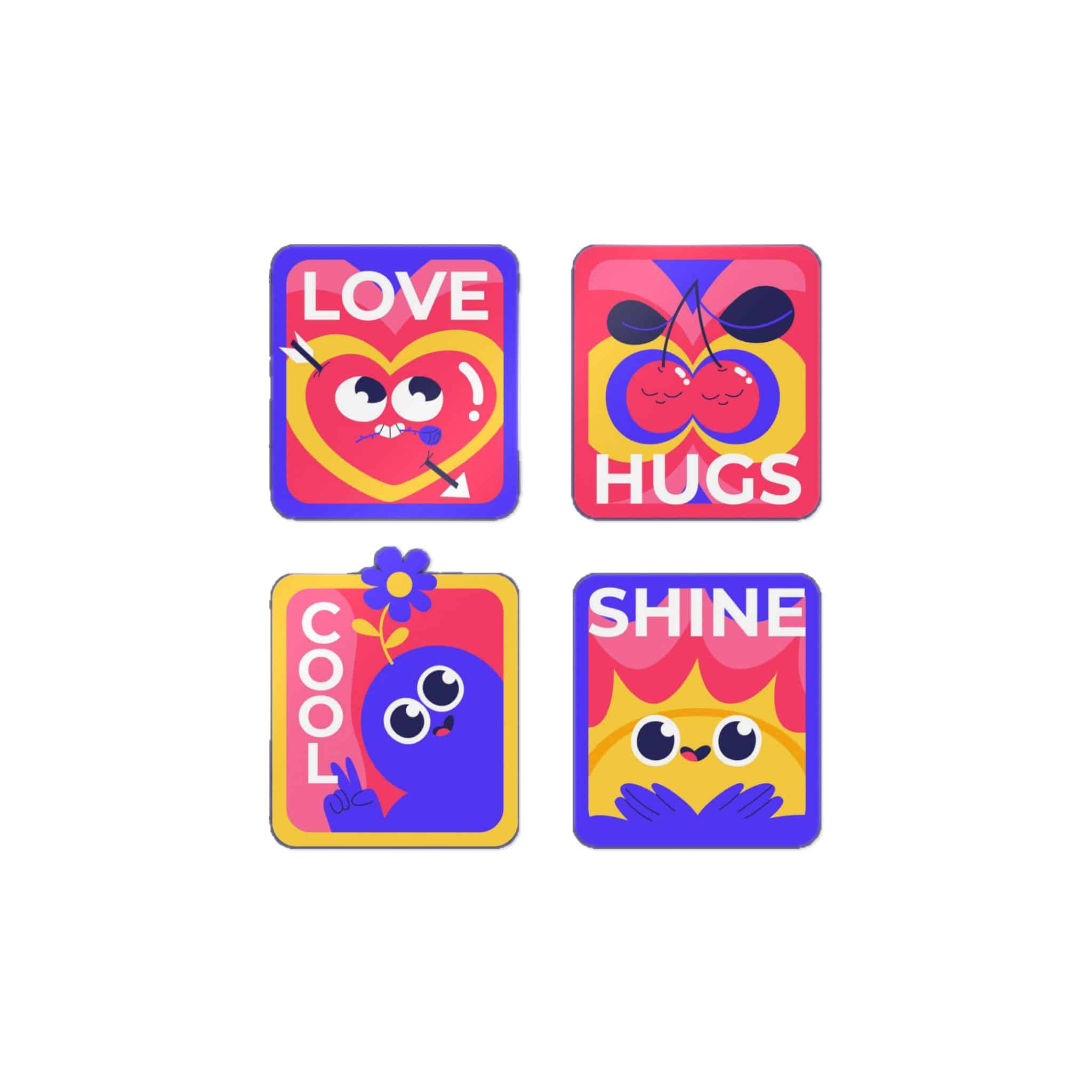 Hand Drawn Flat Design Trendy Cartoon Badges Labels Die Cut Stickers Dtf - Image 11